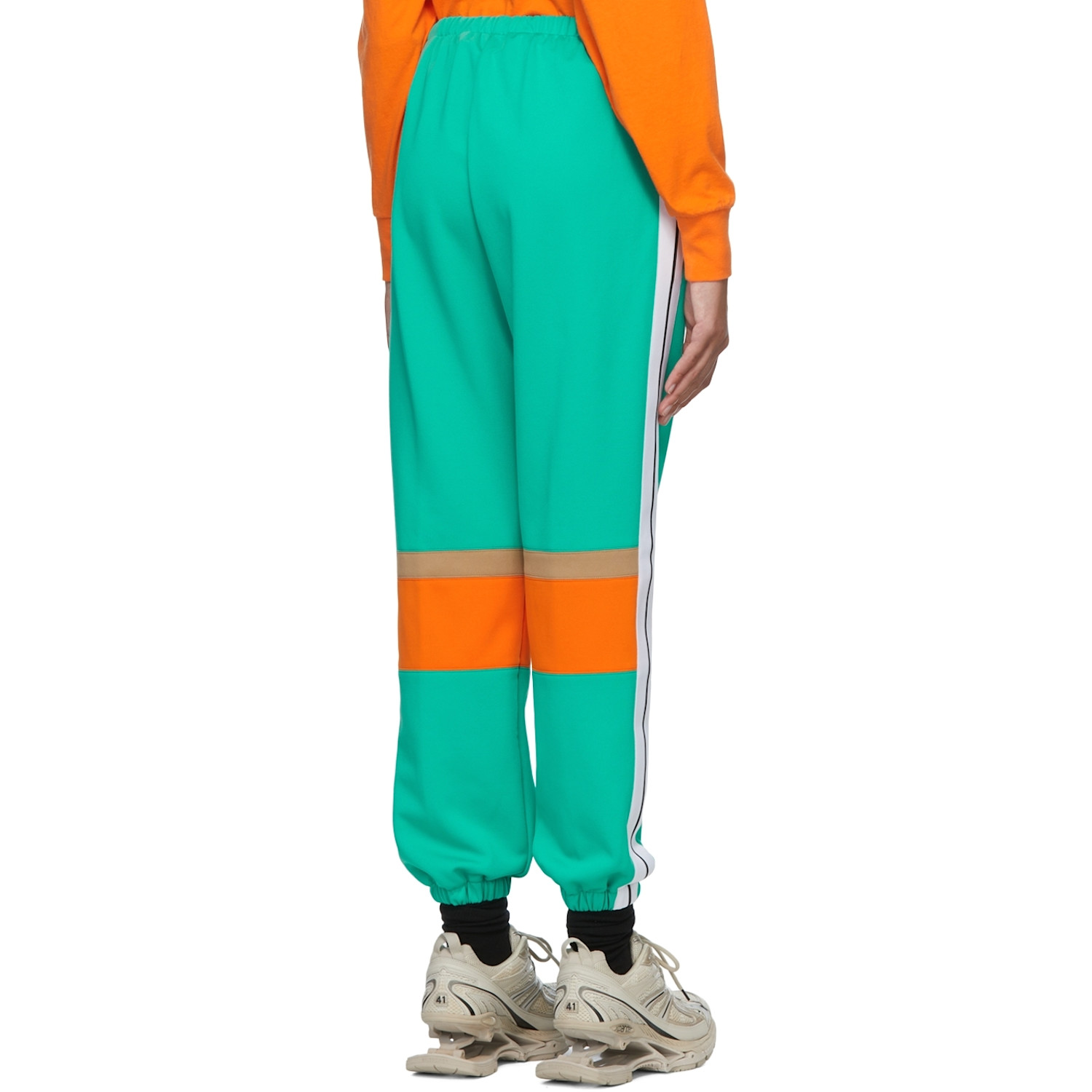  Palm Angels Green & Orange Track Lounge Pants 