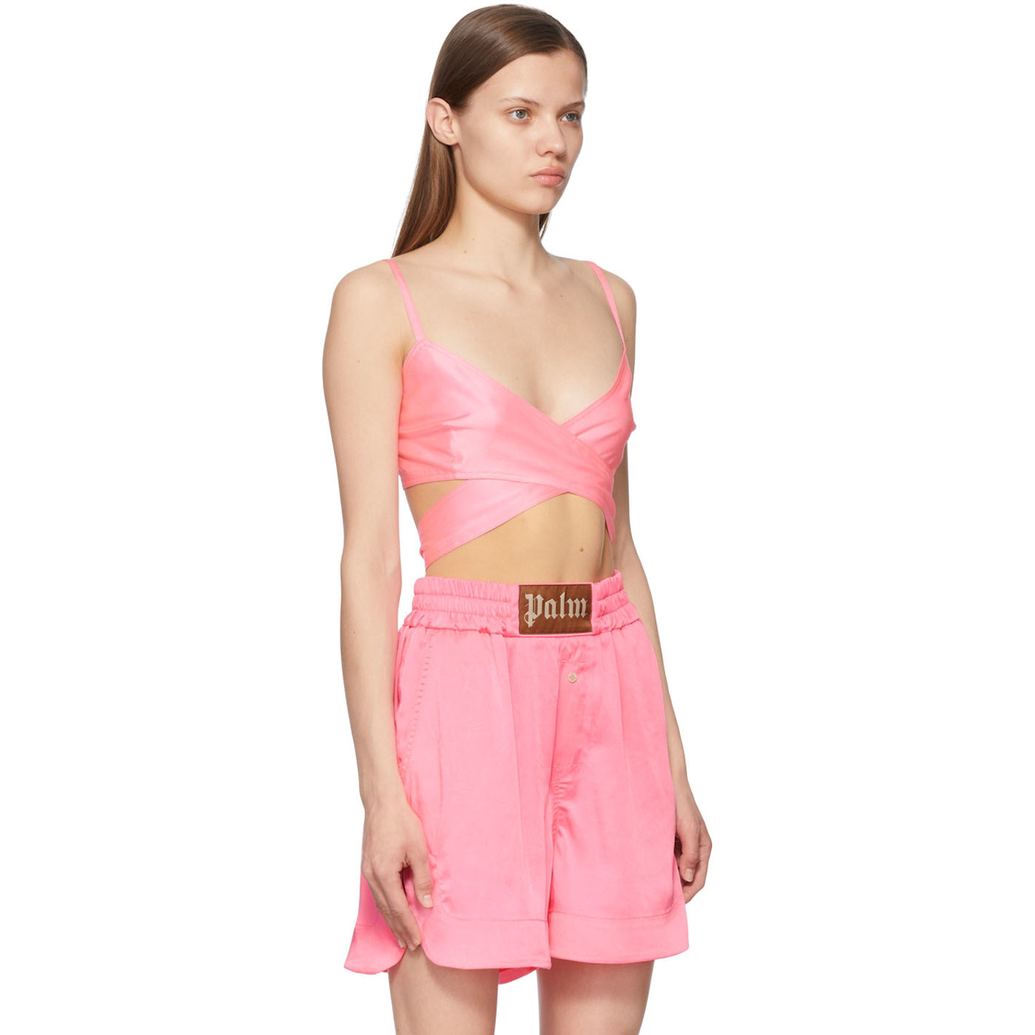  Palm Angels Pink Polyester Top 