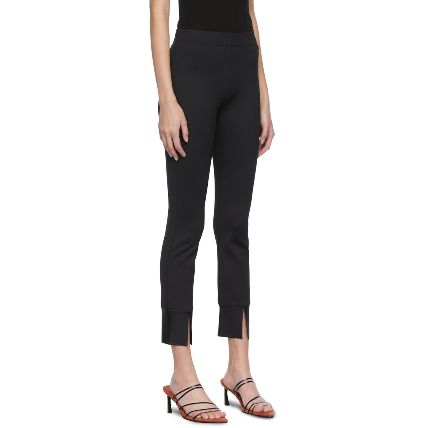  Rosetta Getty Black Pull On Skinny Split Trousers 