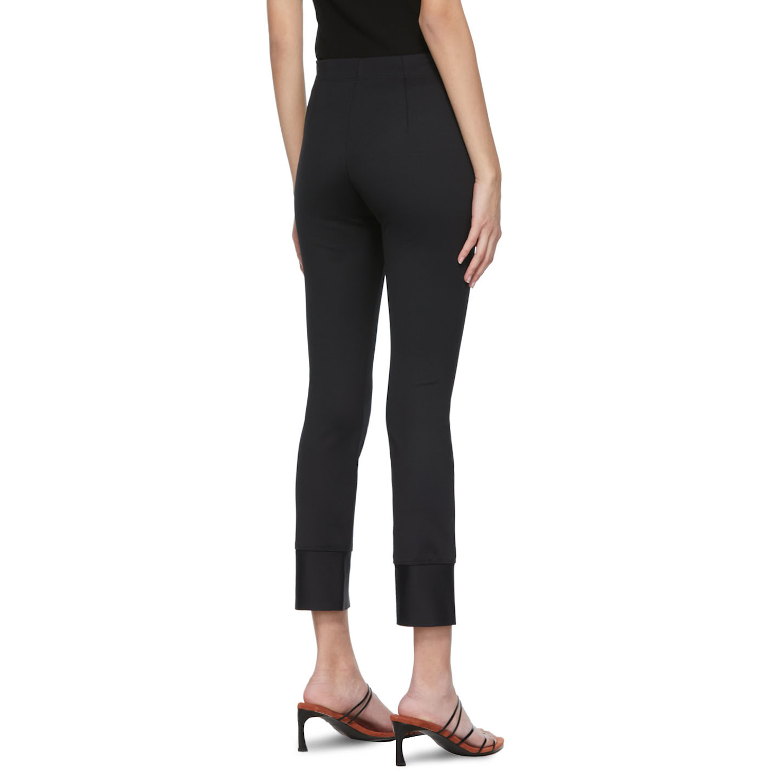  Rosetta Getty Black Pull On Skinny Split Trousers 