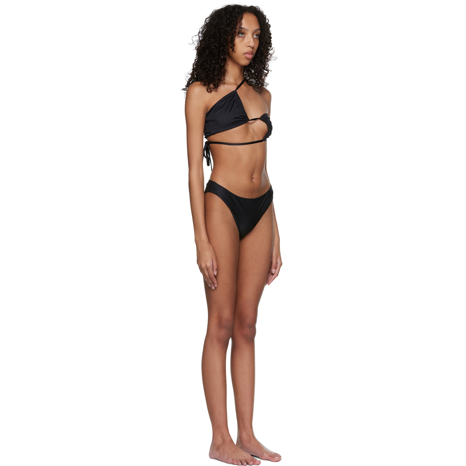  Rosetta Getty Black Recycled Nylon Bikini 