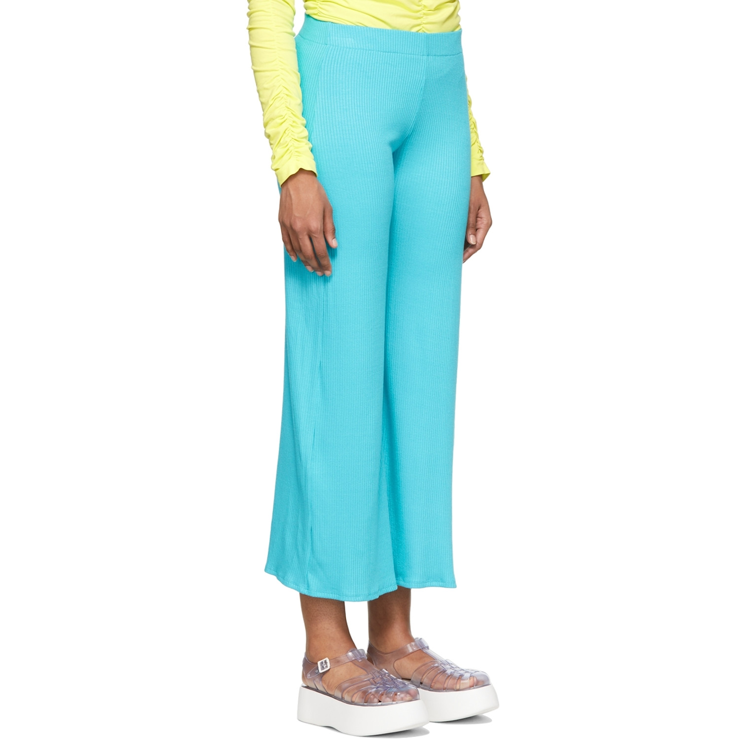  Simonmiller Blue Wide Long Fine Rib Marek Lounge Pants 