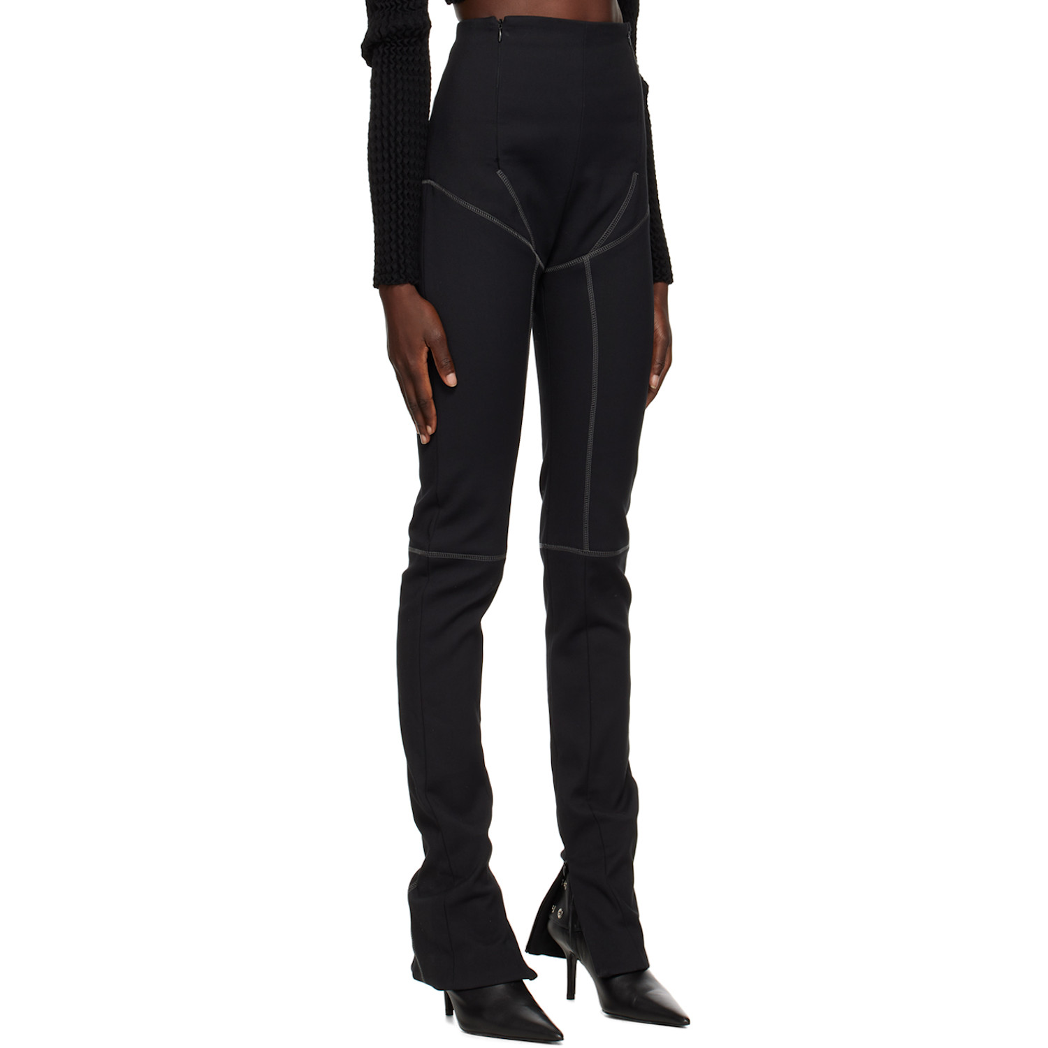  Maximilian Davis Black Scuba Trousers 