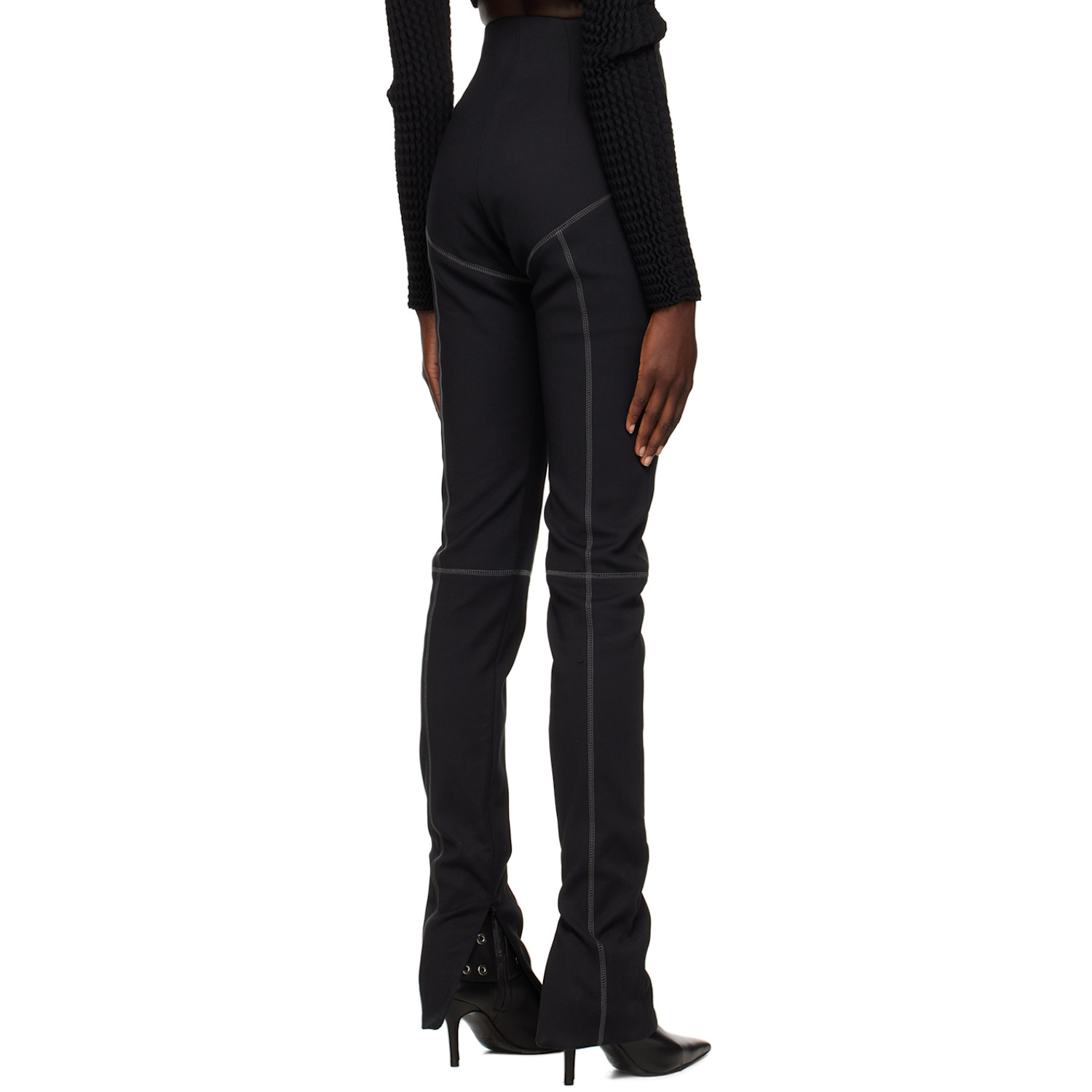  Maximilian Davis Black Scuba Trousers 