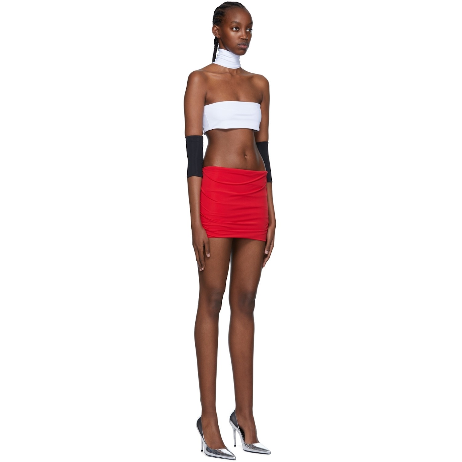  Maximilian Davis Red Nylon One-piece Swimsuit 