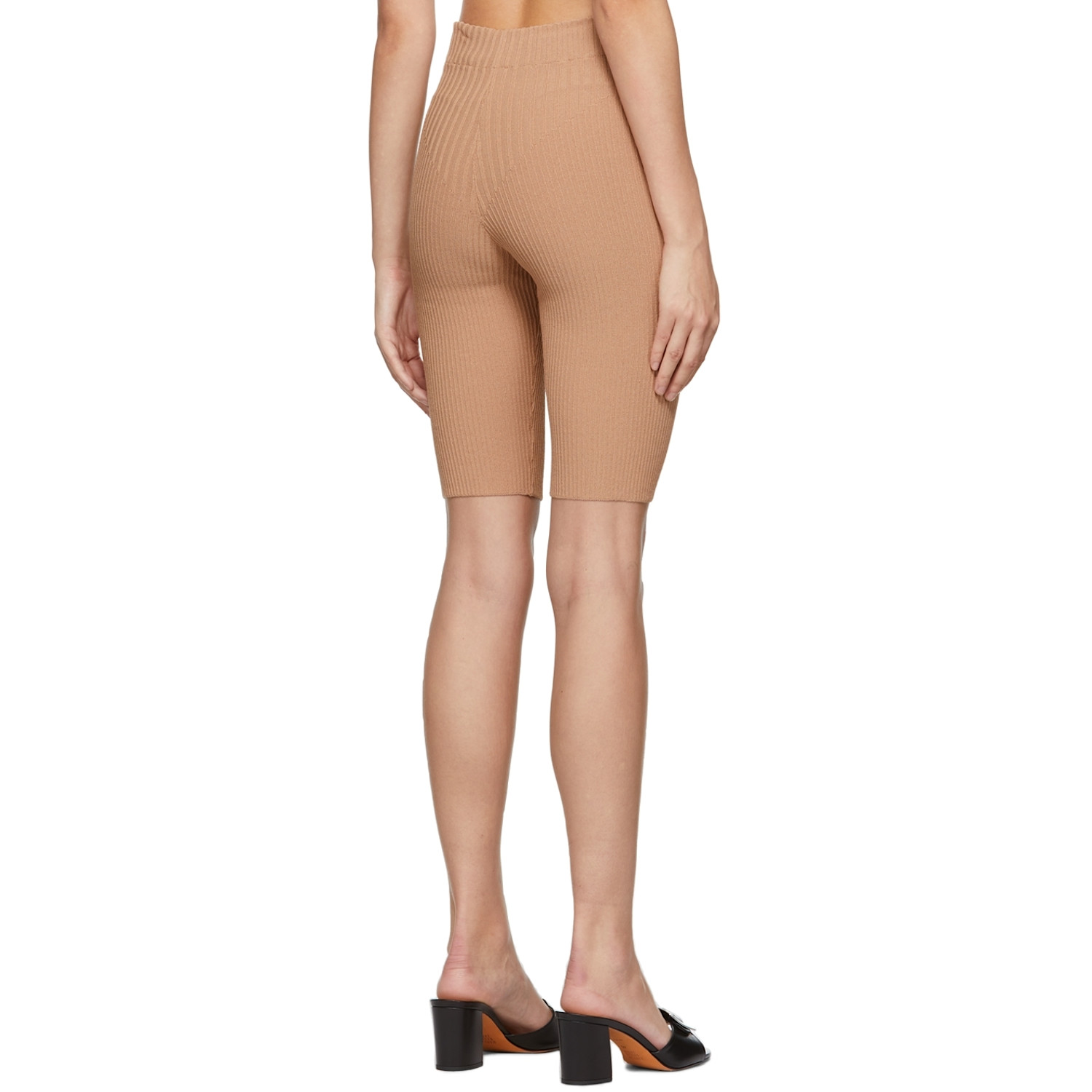  AndreĀdamo Tan Knit Shorts 