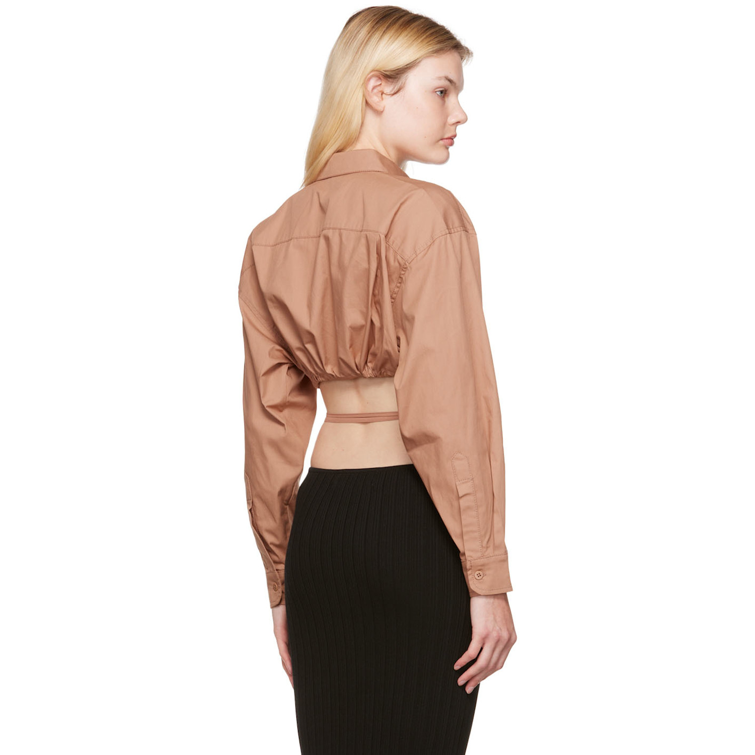  AndreĀdamo Pink Drawstring Shirt 