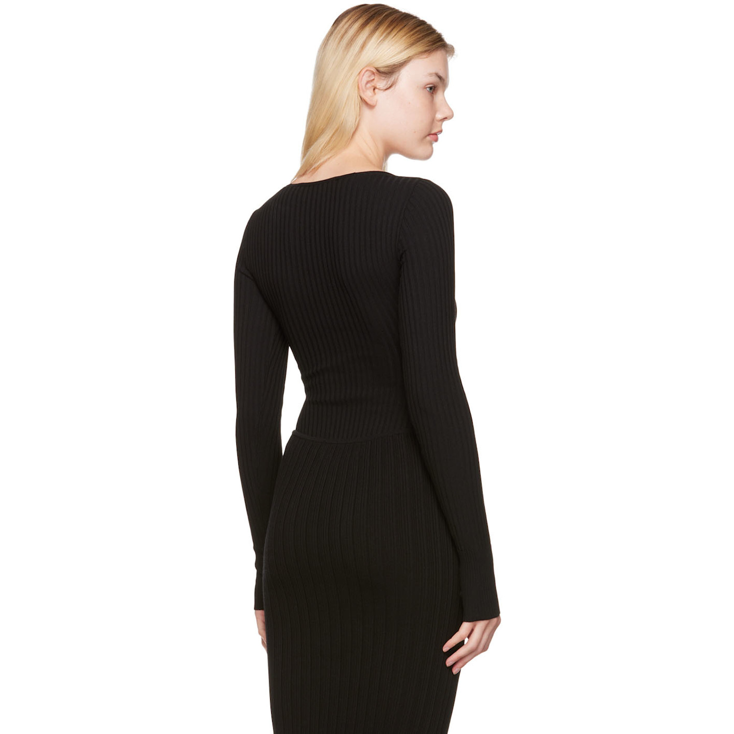  AndreĀdamo Black Cut-out Bodysuit 