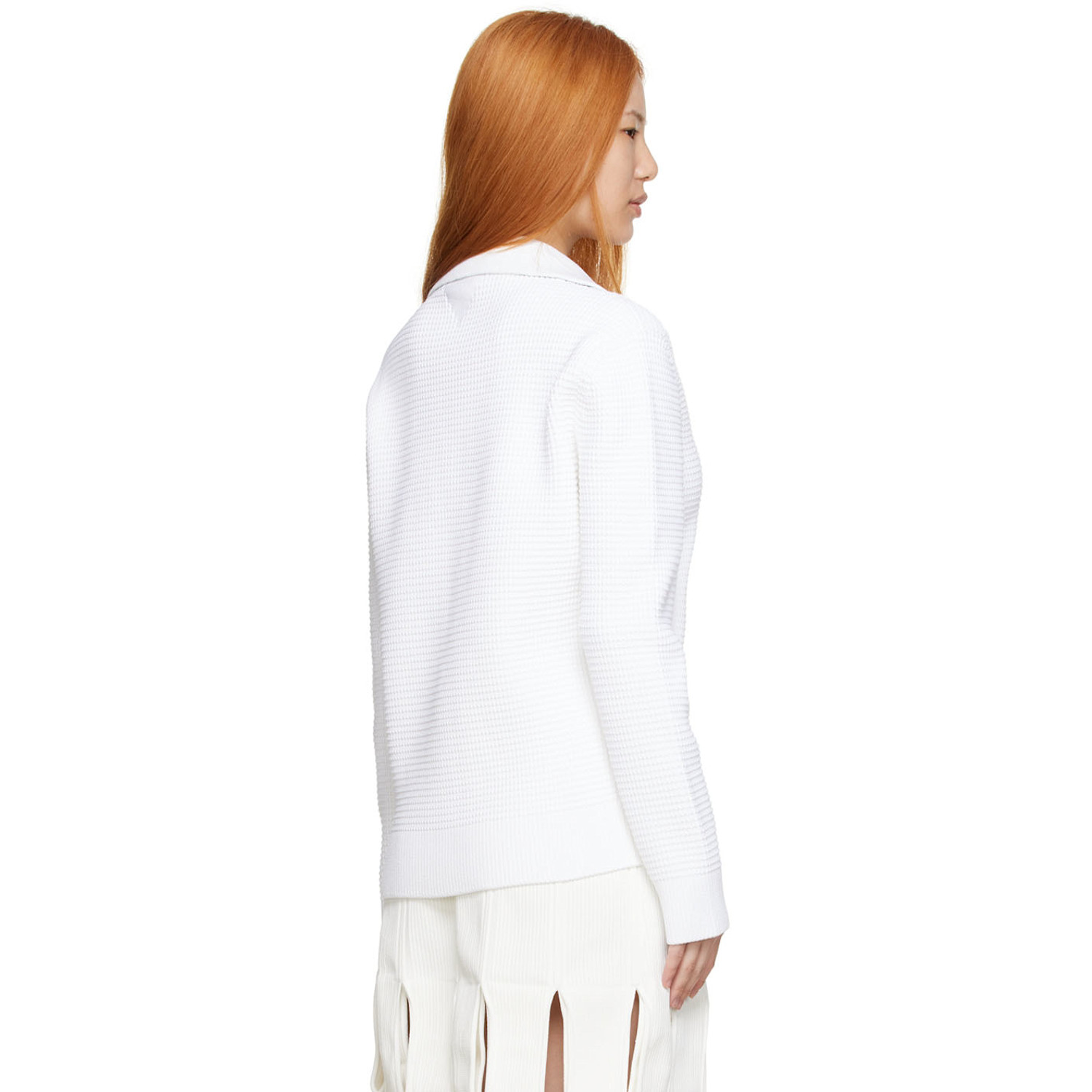  Bottega Veneta White Nylon Sweater 