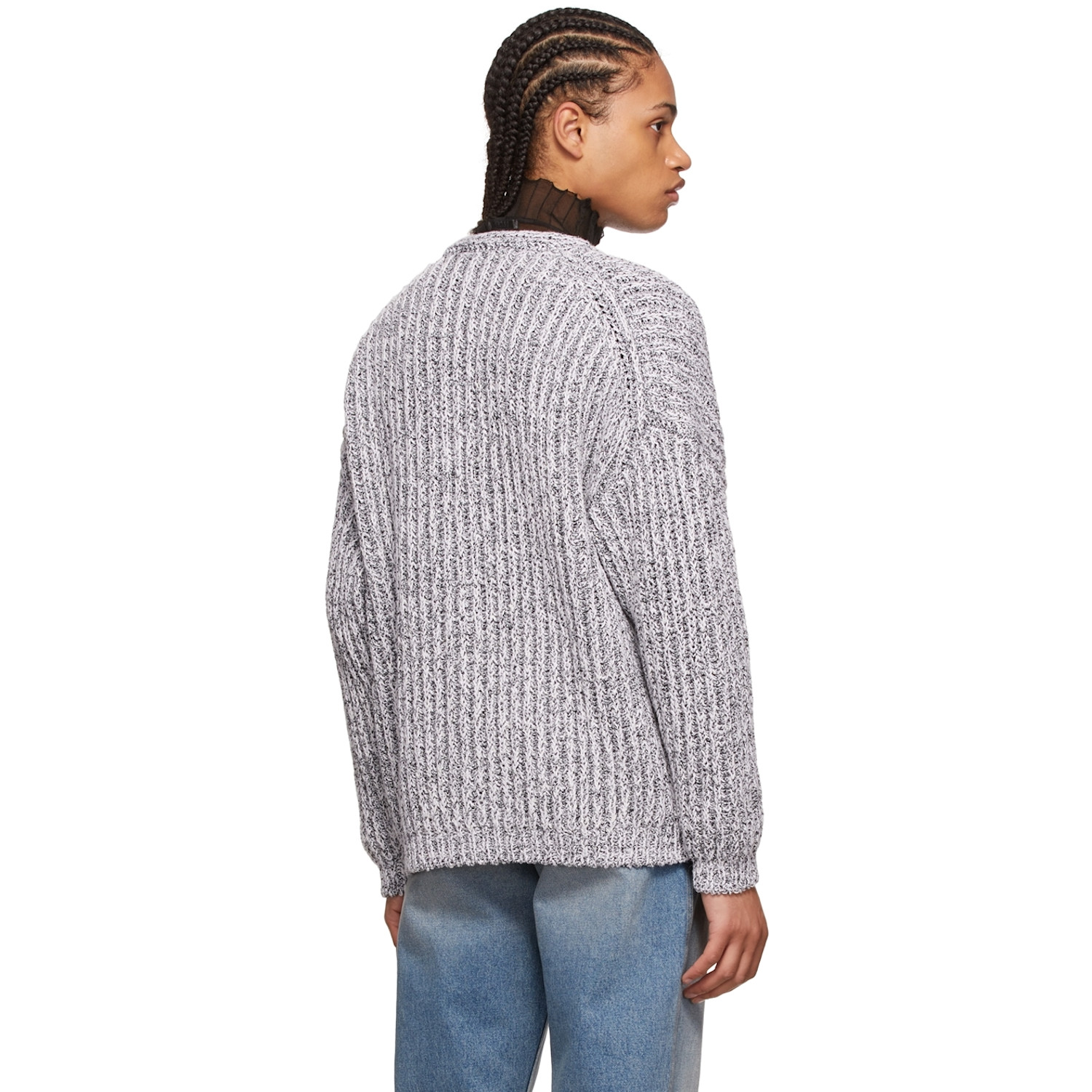  Gauchere Black & White Cotton Cardigan 