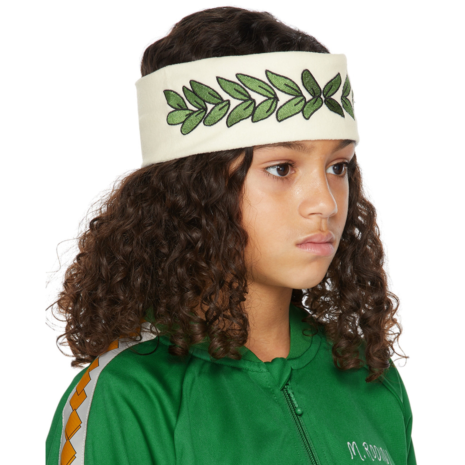  Mini Rodini Kids Off-white Fleece Laurel Wreath Headband 