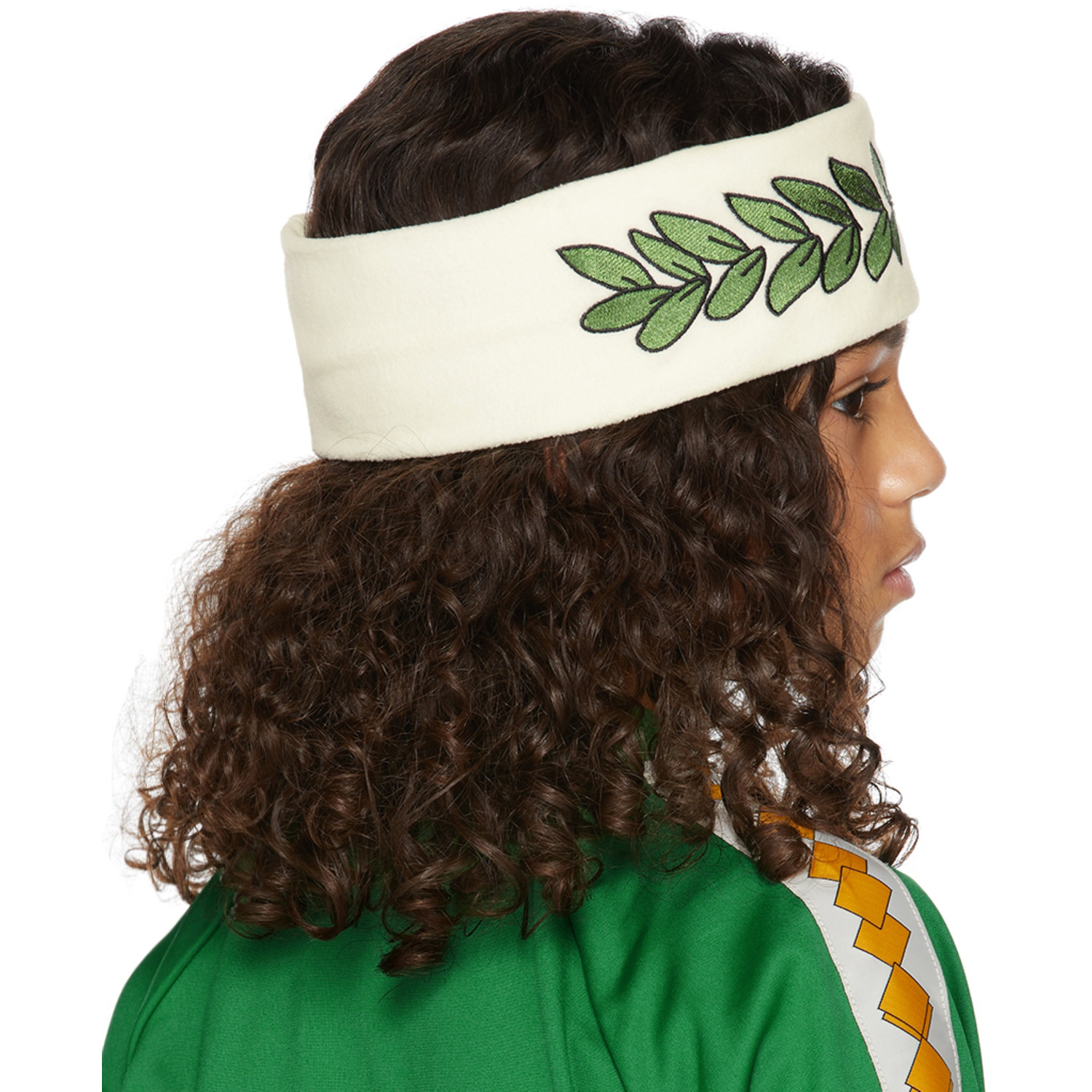  Mini Rodini Kids Off-white Fleece Laurel Wreath Headband 