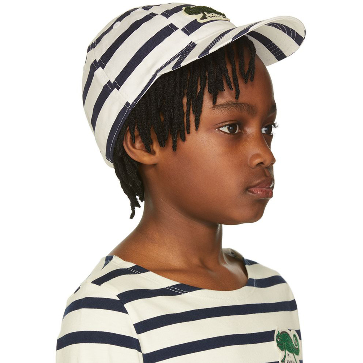  Mini Rodini Kids White & Navy Chameleon Cap 