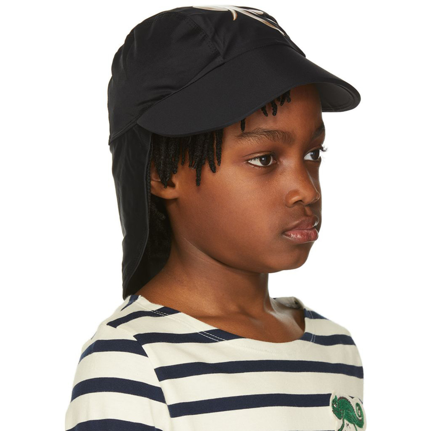  Mini Rodini Kids Black Elephant Uv Cap 