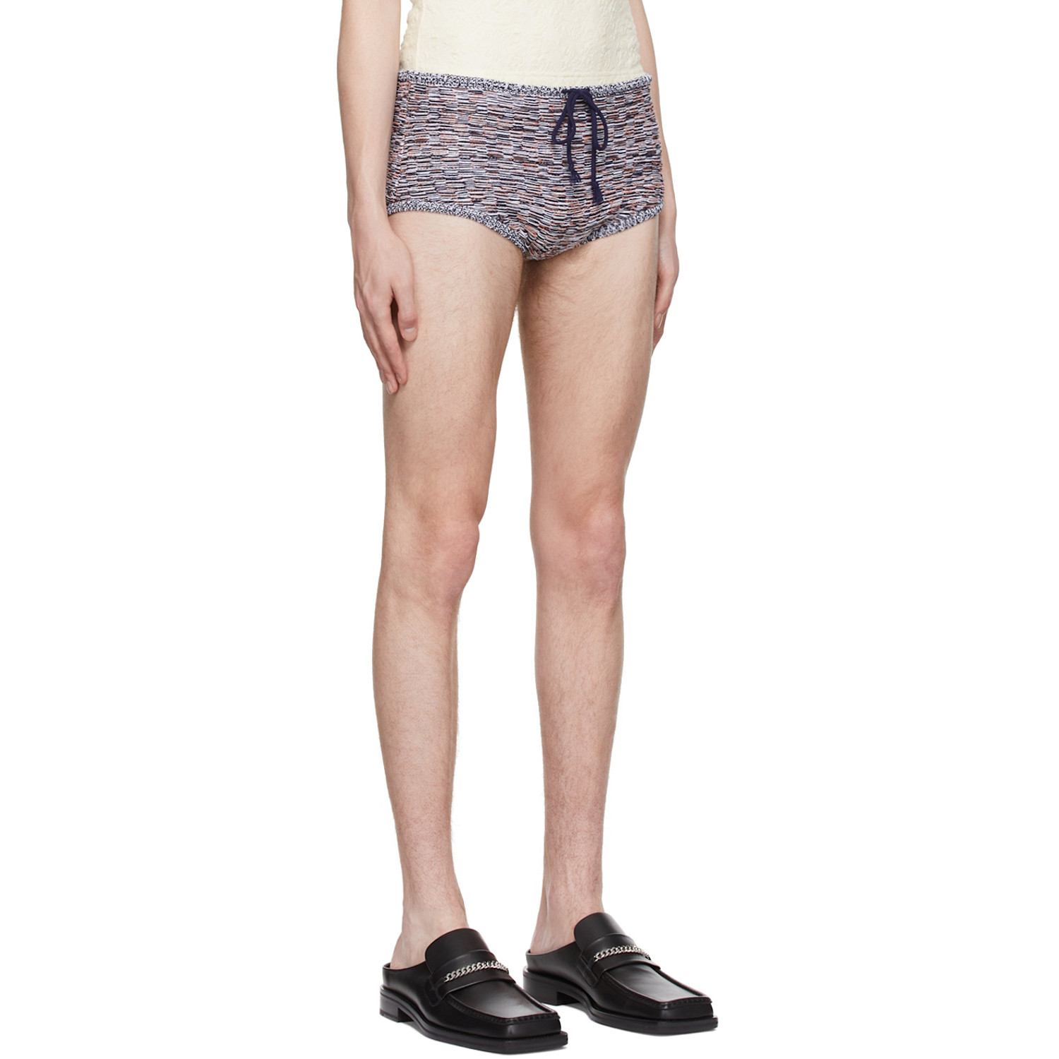  Eckhaus Latta Orange & Black Static Shorts 