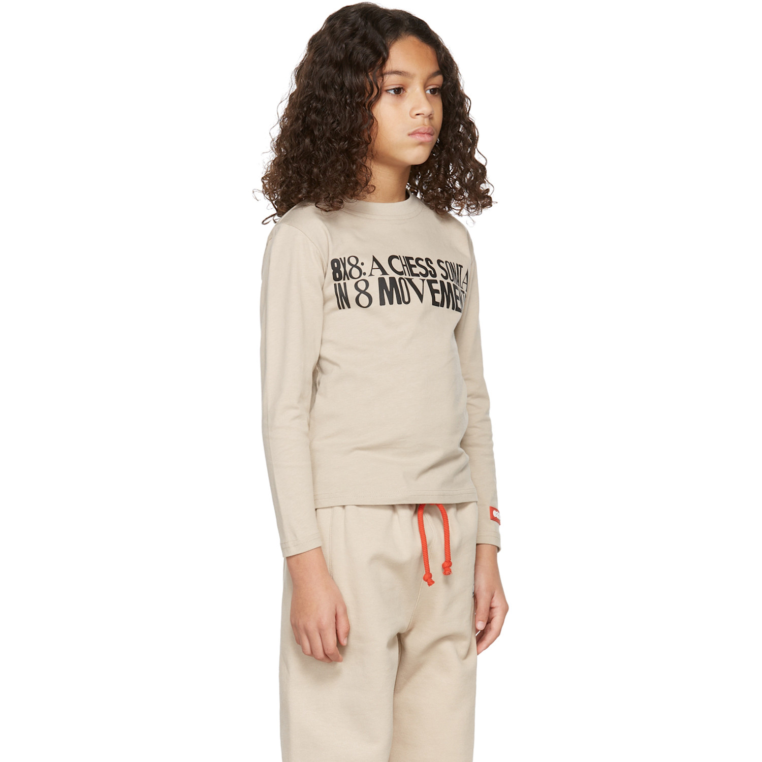  032c Ssense Exclusive Kids Beige Chess Long Sleeve T-shirt 