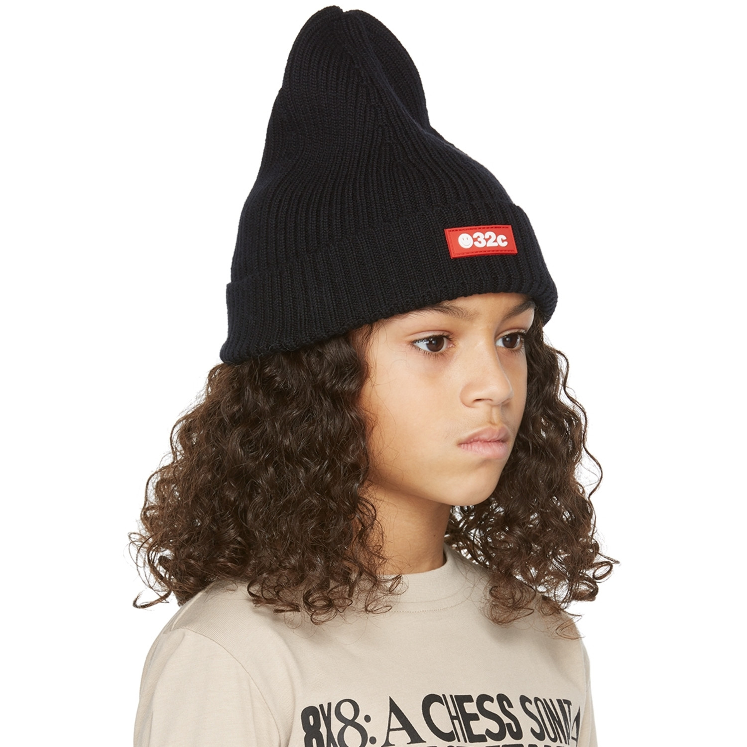  032c Ssense Exclusive Kids Black Beanie 