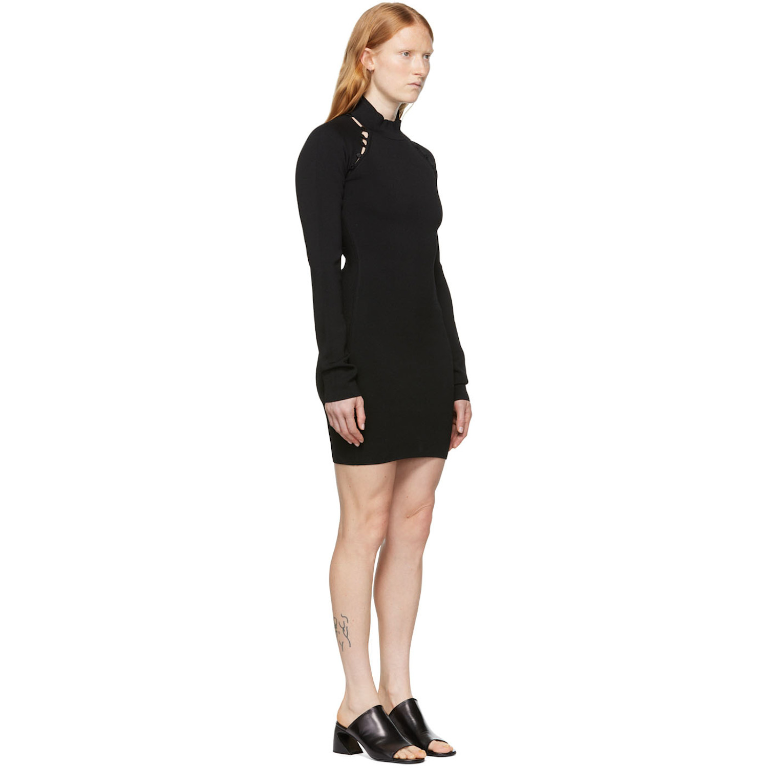 Nanushka Black Ilona Minidress 