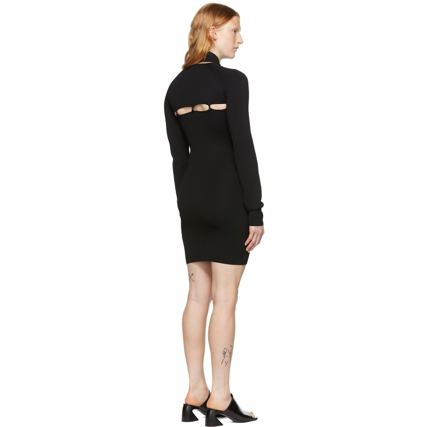  Nanushka Black Ilona Minidress 