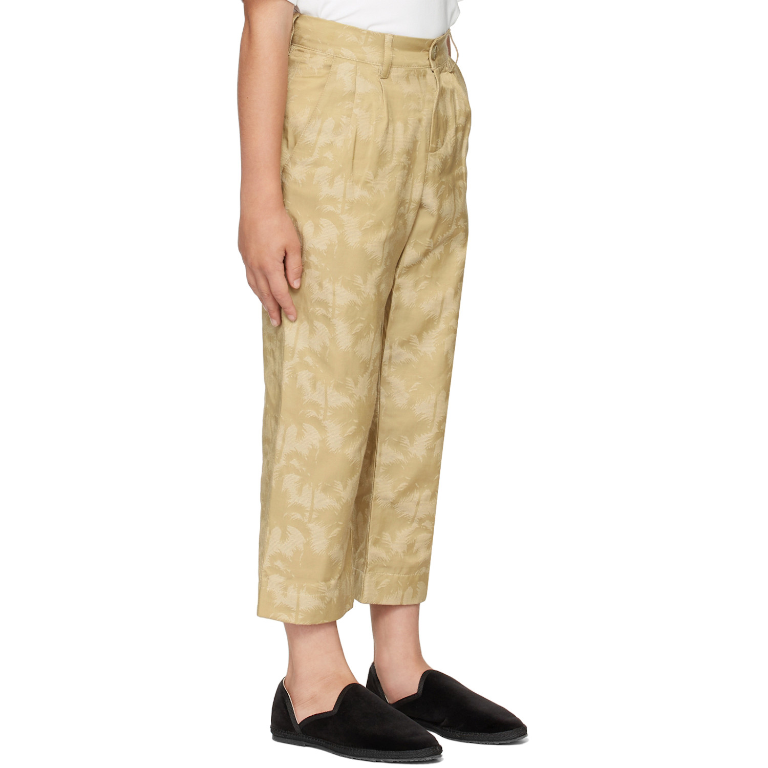  Bo(y)smans Kids Beige Palm Trousers 