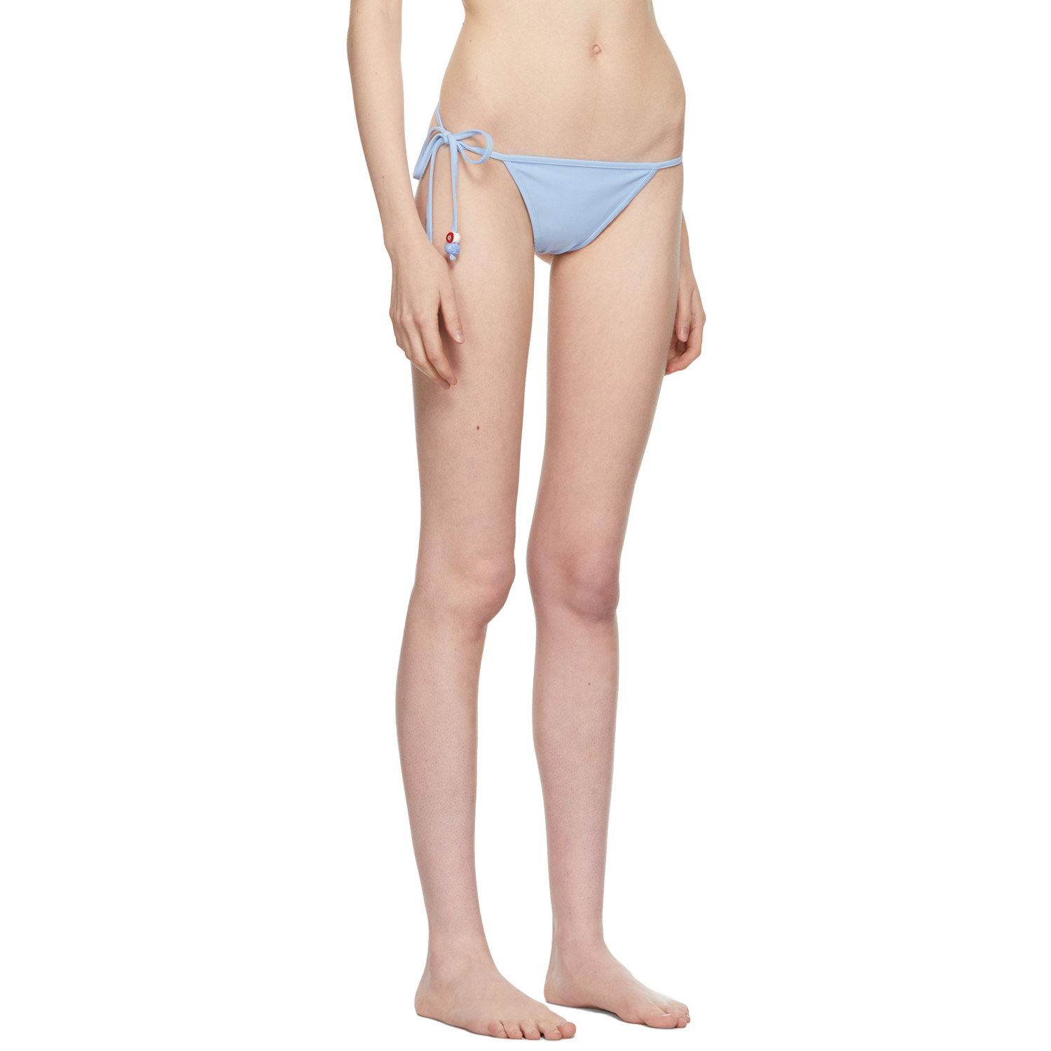  Softandwet Ssense Exclusive Blue Beaded Thong Bikini Bottoms 