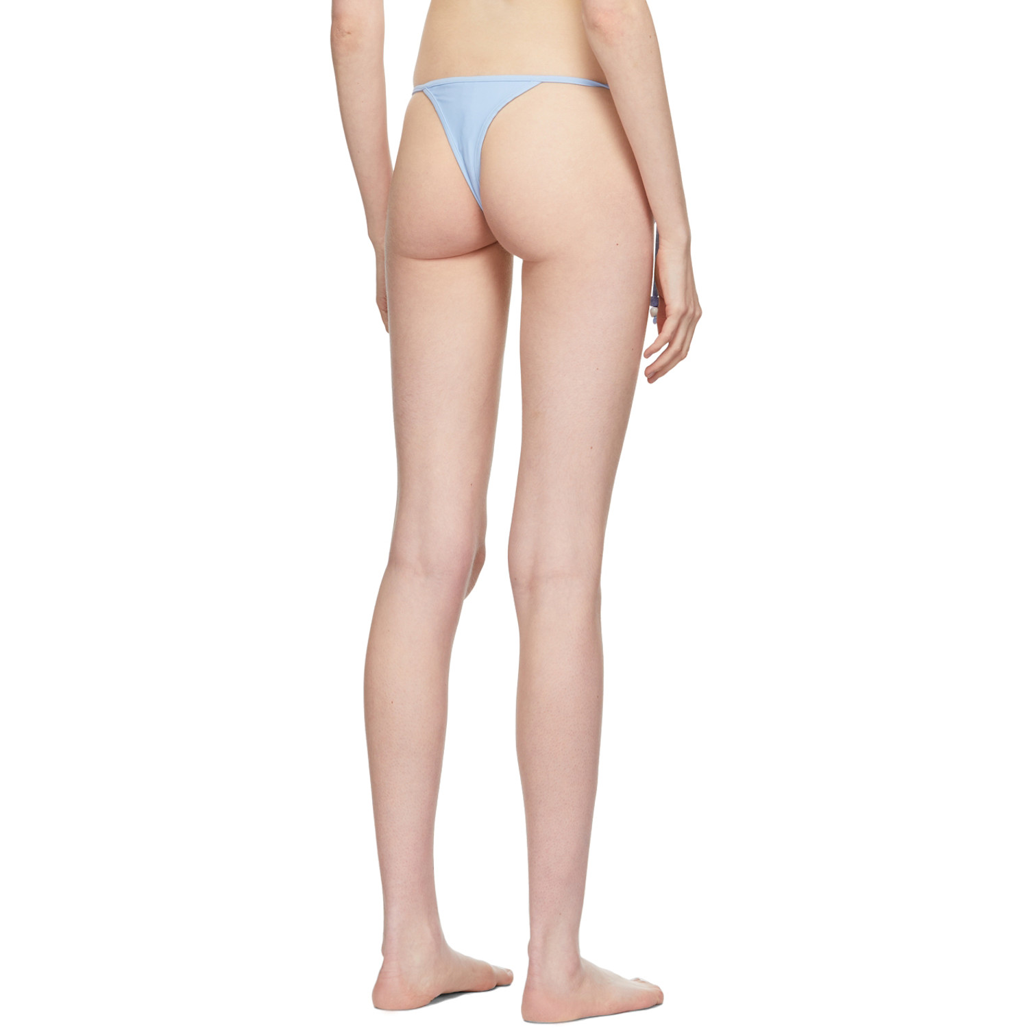  Softandwet Ssense Exclusive Blue Beaded Thong Bikini Bottoms 