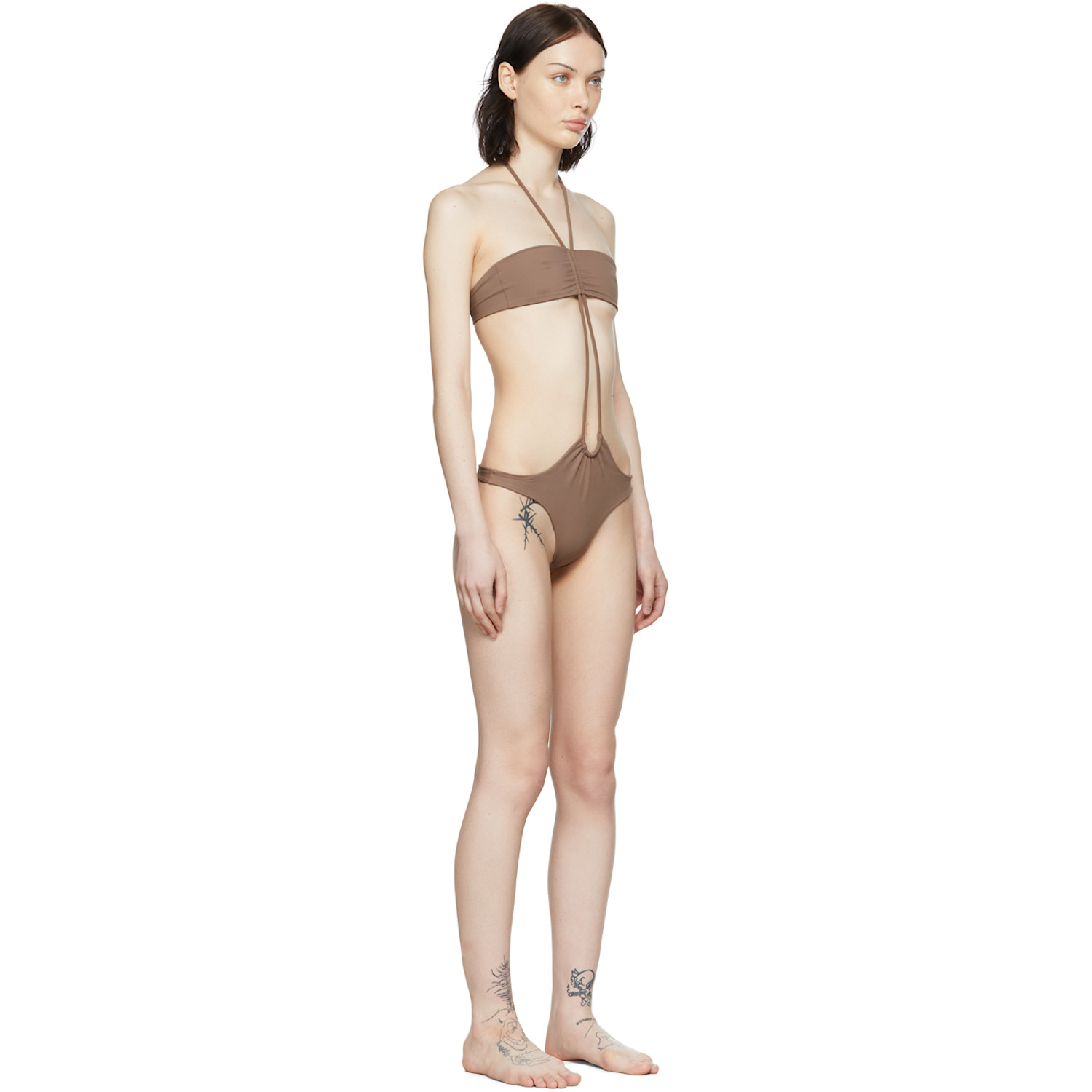  Du Ciel Ssense Exclusive Brown Marseille One-piece Swimsuit 