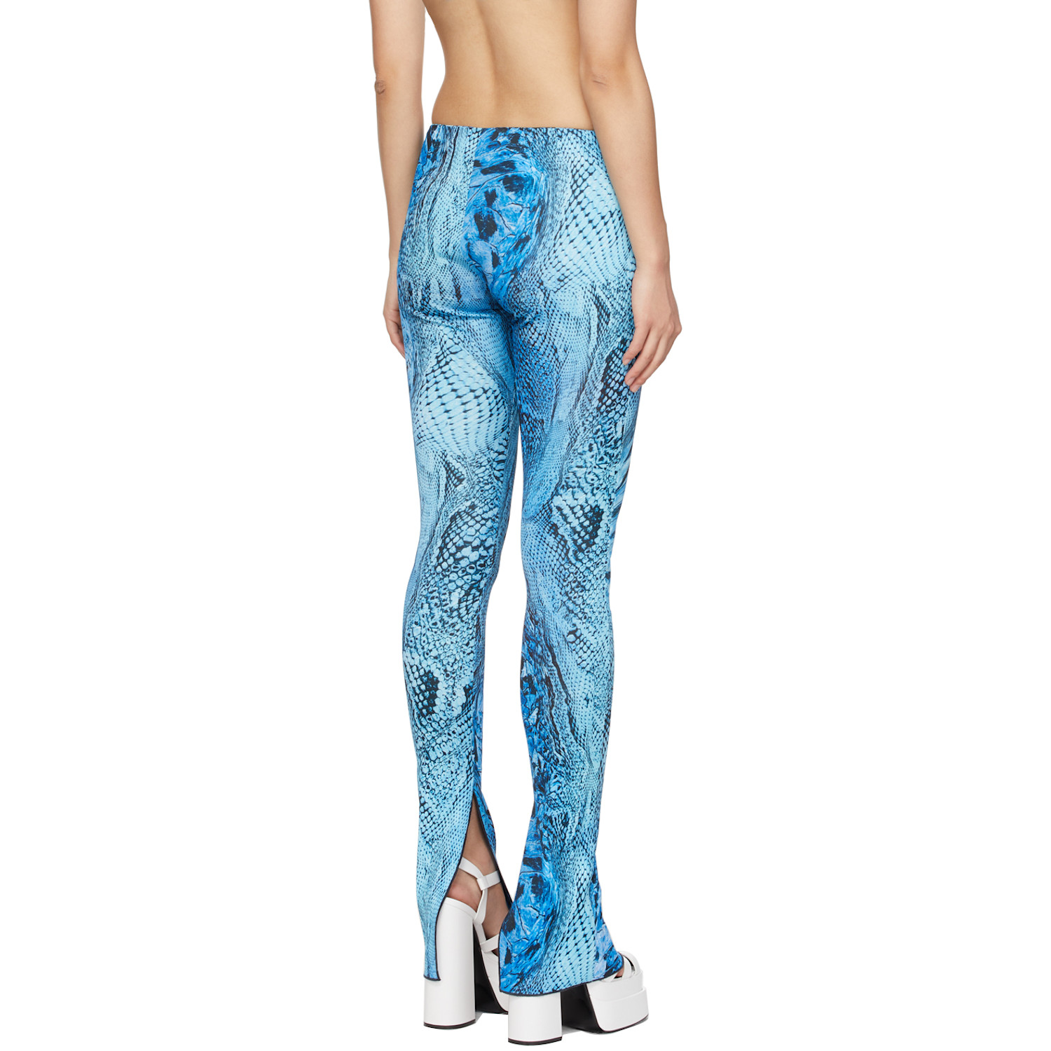  Blumarine Blue Snake Leggings 