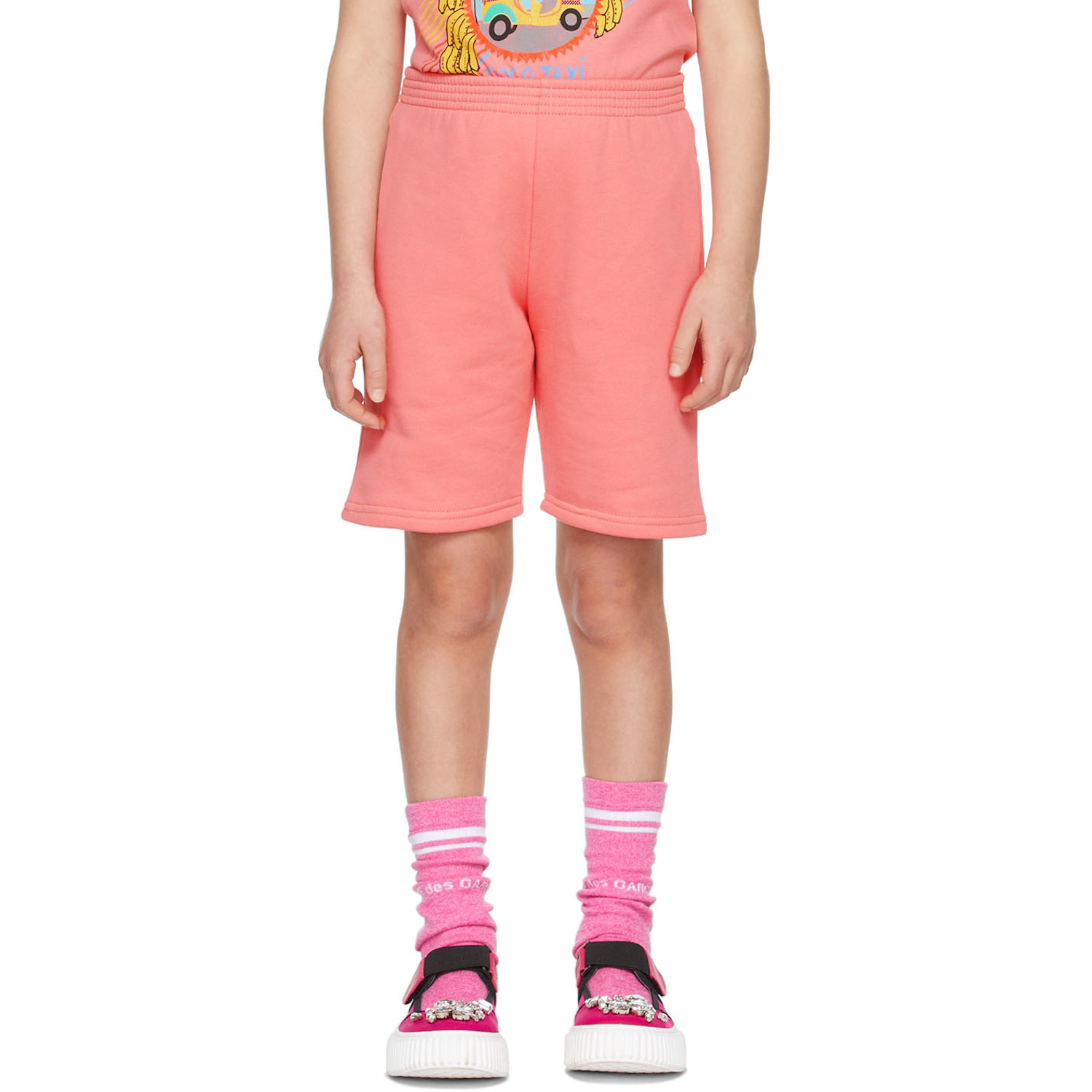  Maison Mangostan Kids Pink Coco Taxi Shorts 