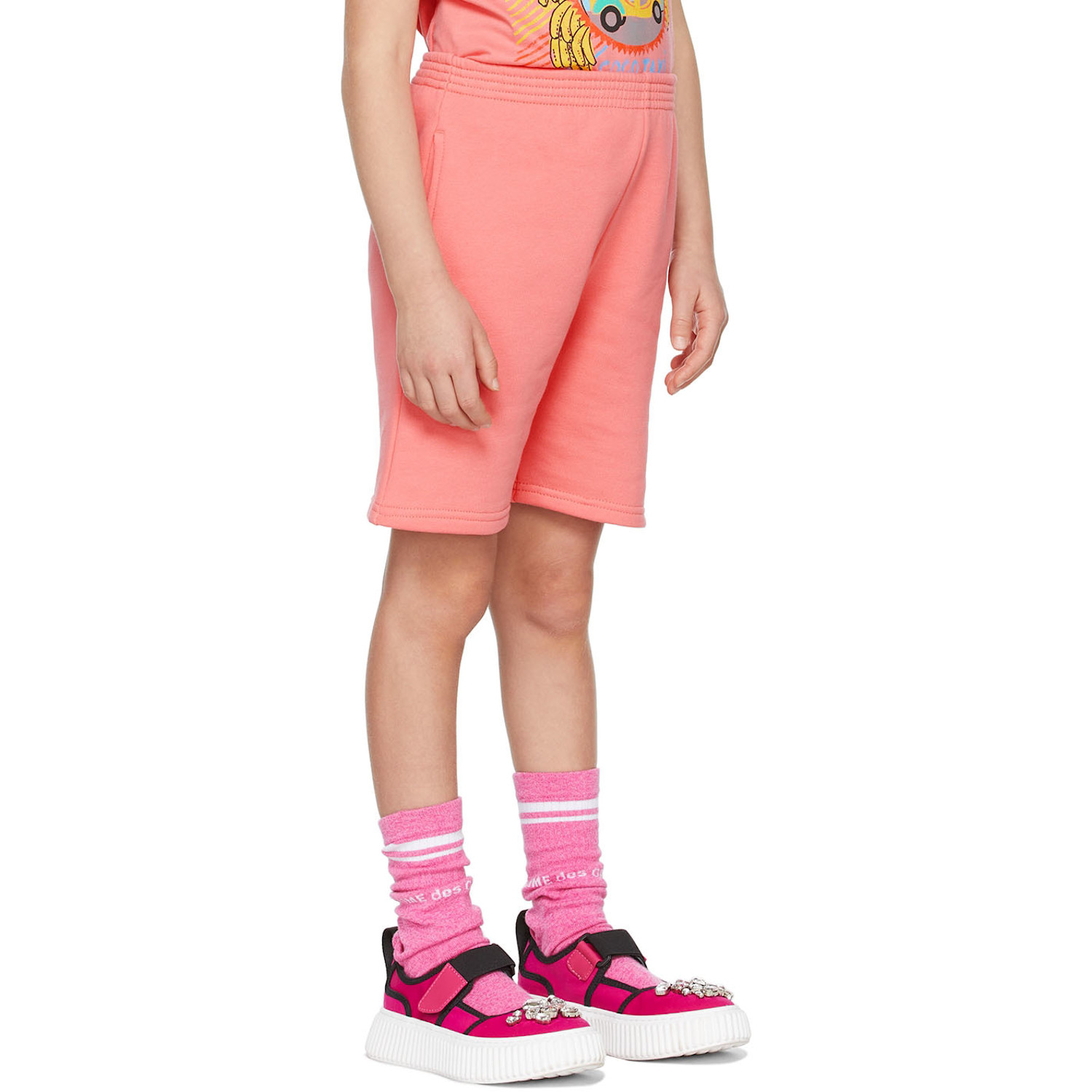  Maison Mangostan Kids Pink Coco Taxi Shorts 