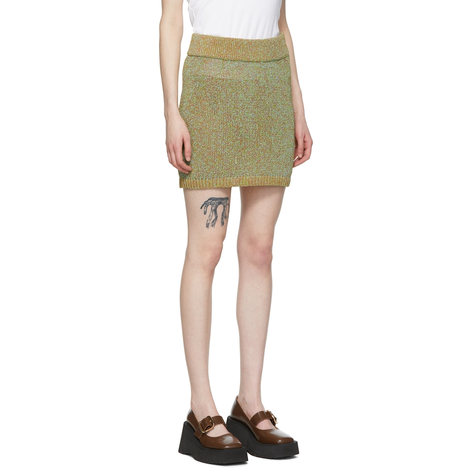  Maiden Name Ssense Exclusive Multicolor Raven Mini Skirt 