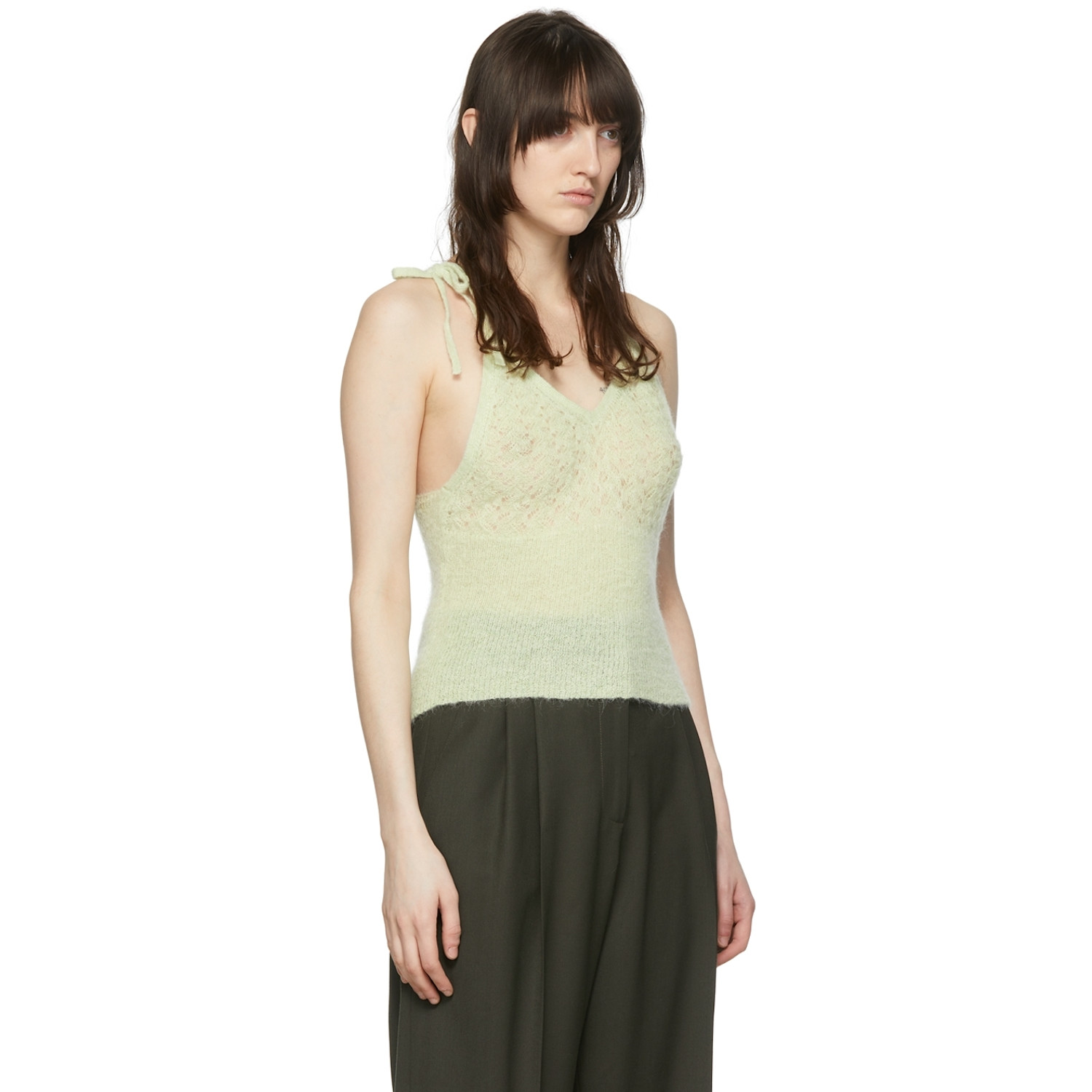  Maiden Name Ssense Exclusive Green Félice Camisole 