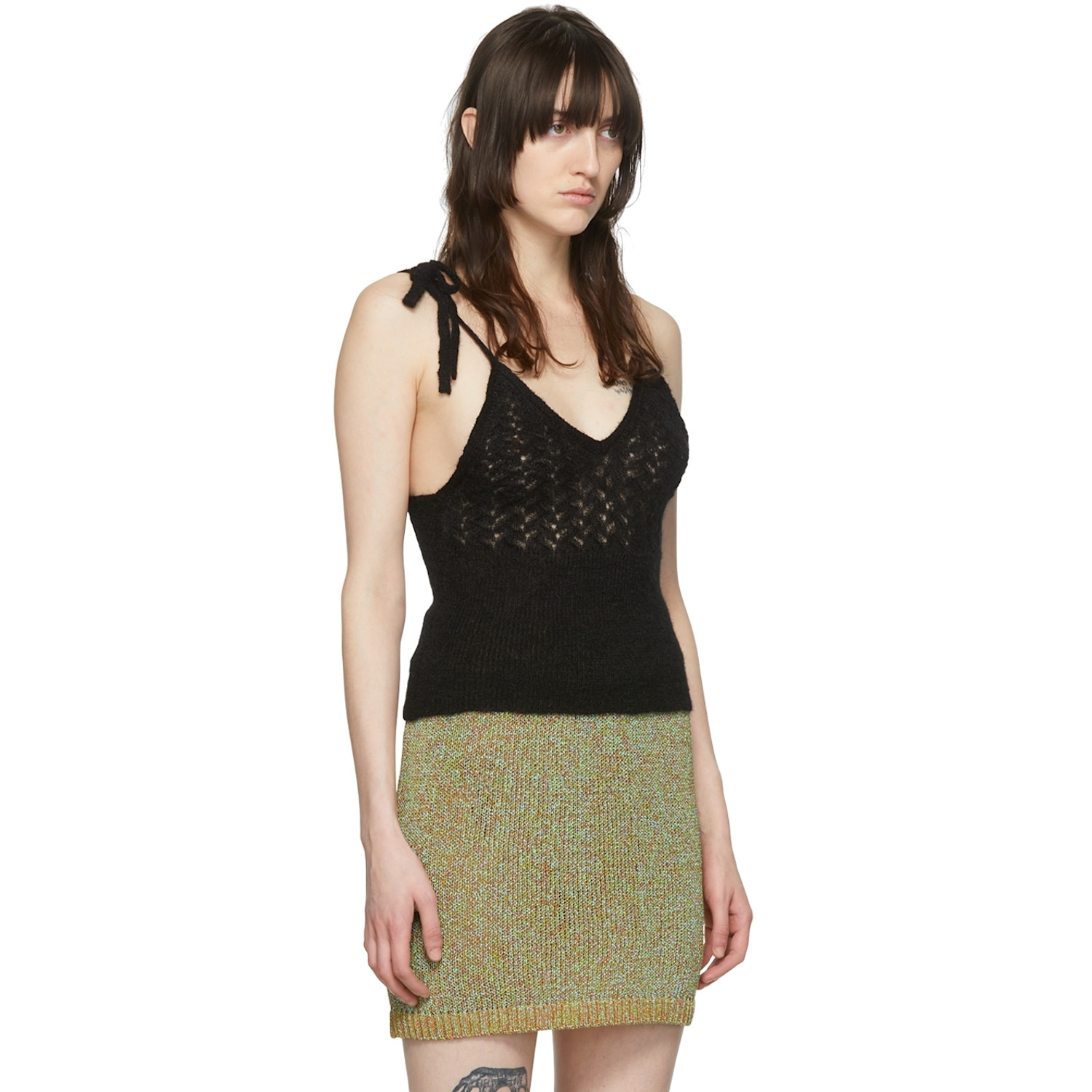  Maiden Name Ssense Exclusive Black Félice Camisole 