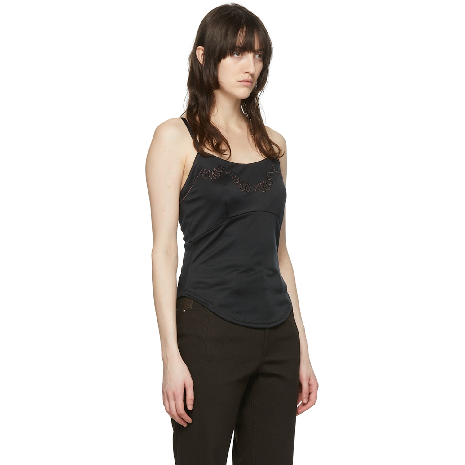  Maiden Name Ssense Exclusive Black Naomi Camisole 