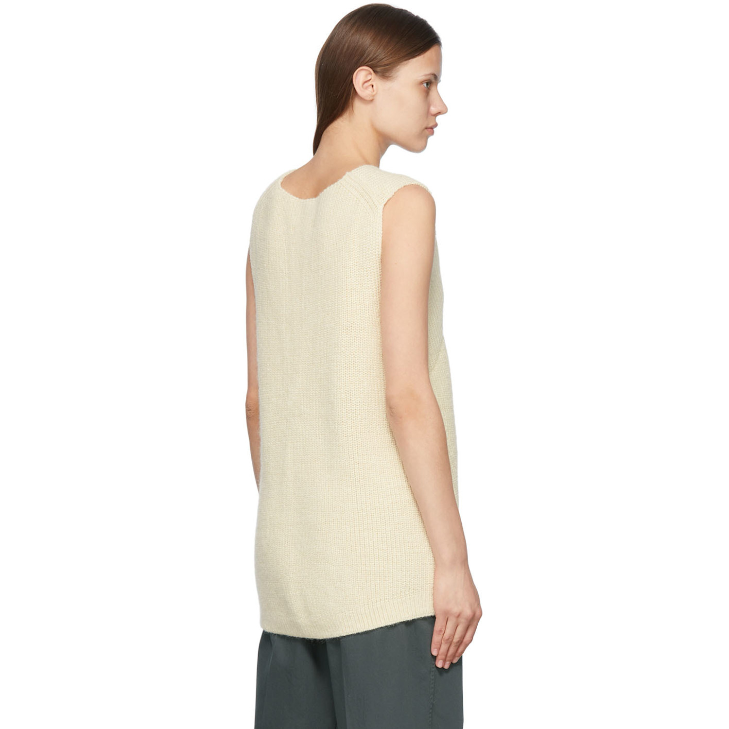  Caes Off-white Alpaca Vest 