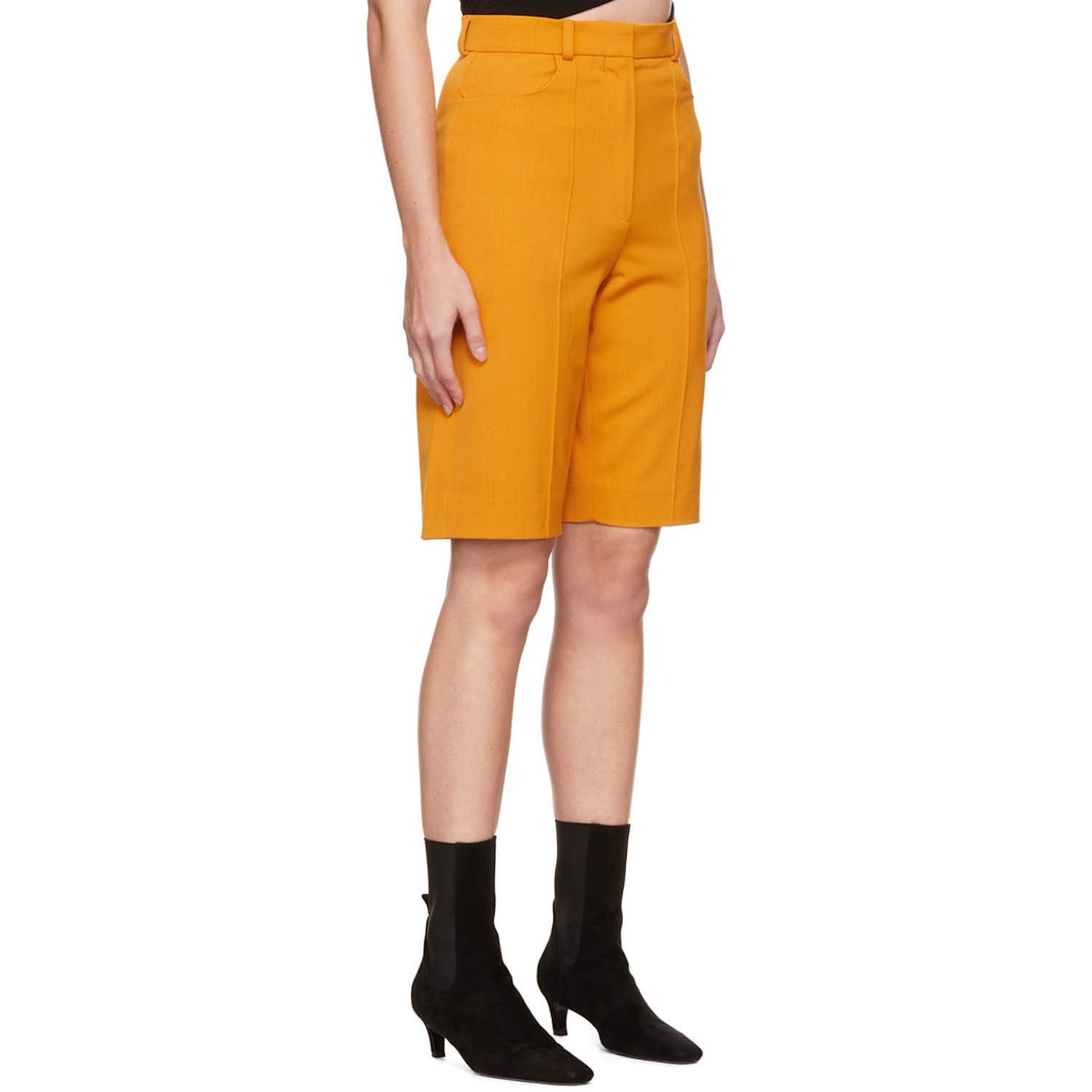  Olēnich Orange Pinched Seam Shorts 