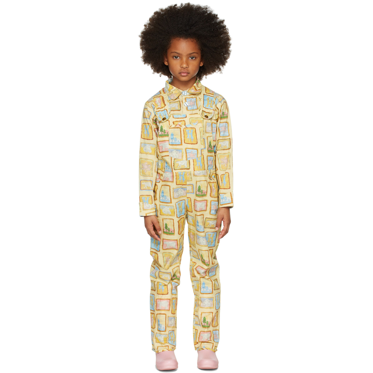  Helmstedt Ssense Exclusive Kids Yellow Bella Overalls 