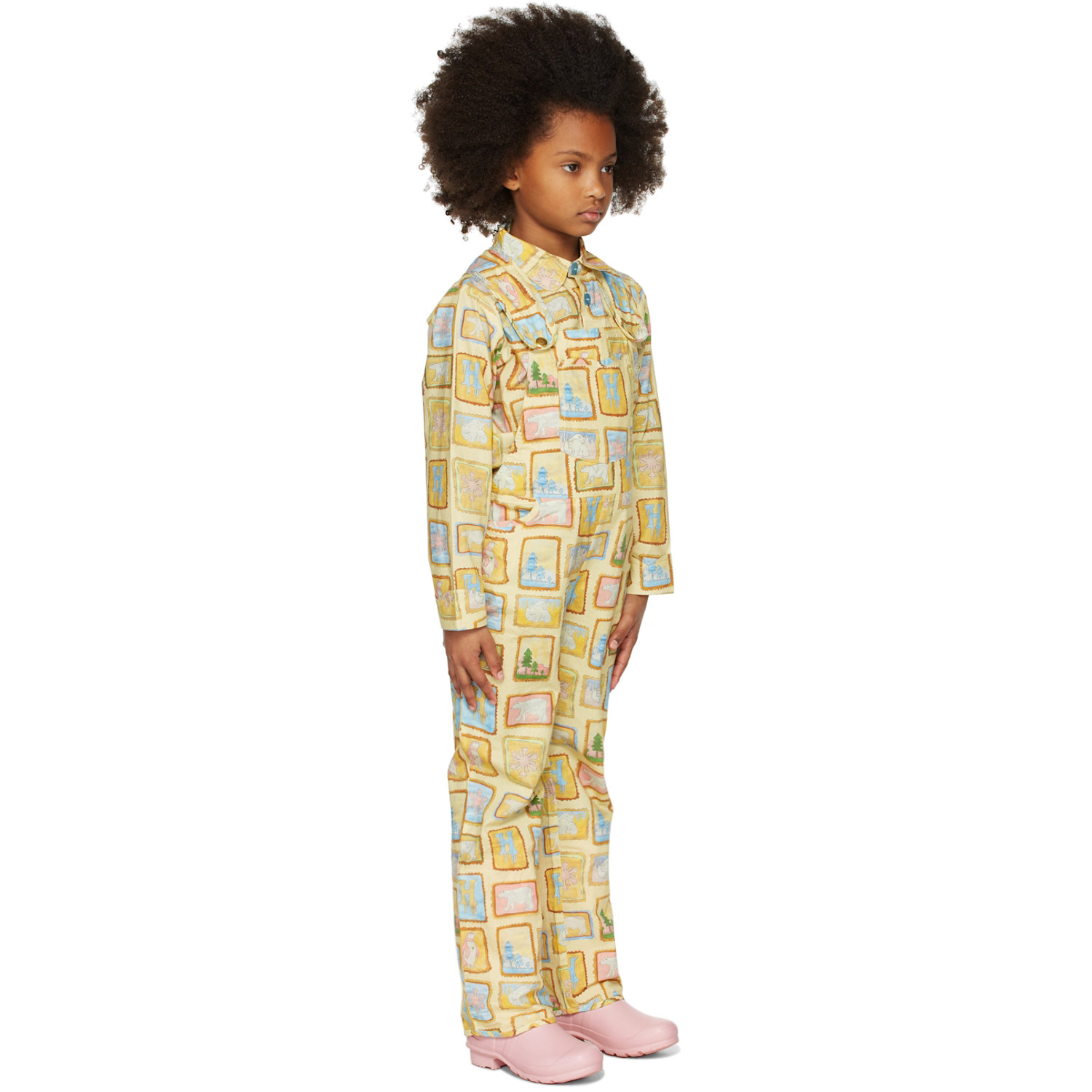  Helmstedt Ssense Exclusive Kids Yellow Bella Overalls 