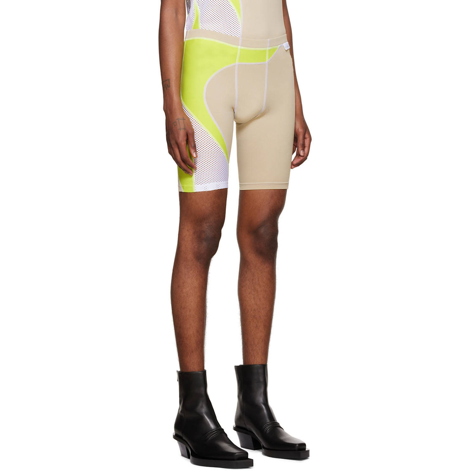  Gmbh Beige Biker Shorts 