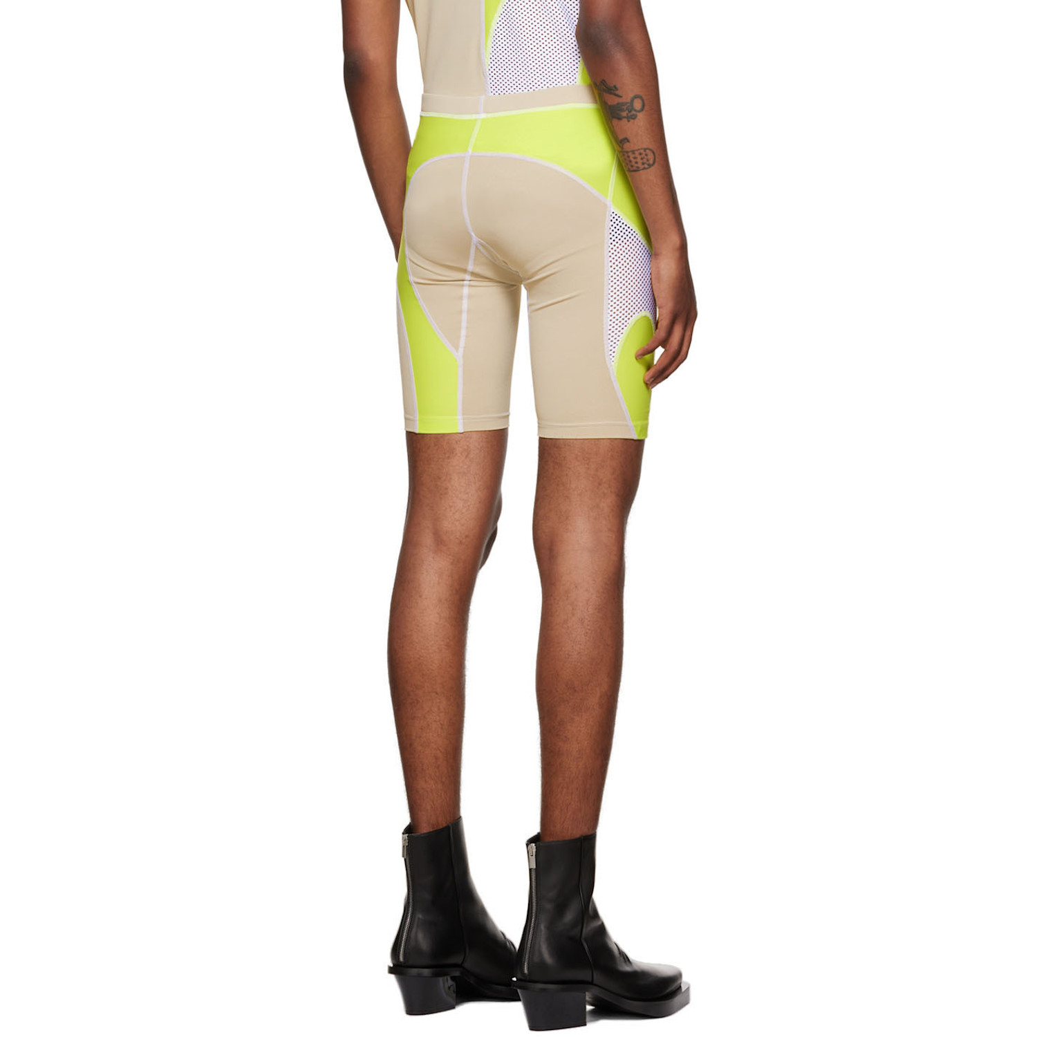  Gmbh Beige Biker Shorts 