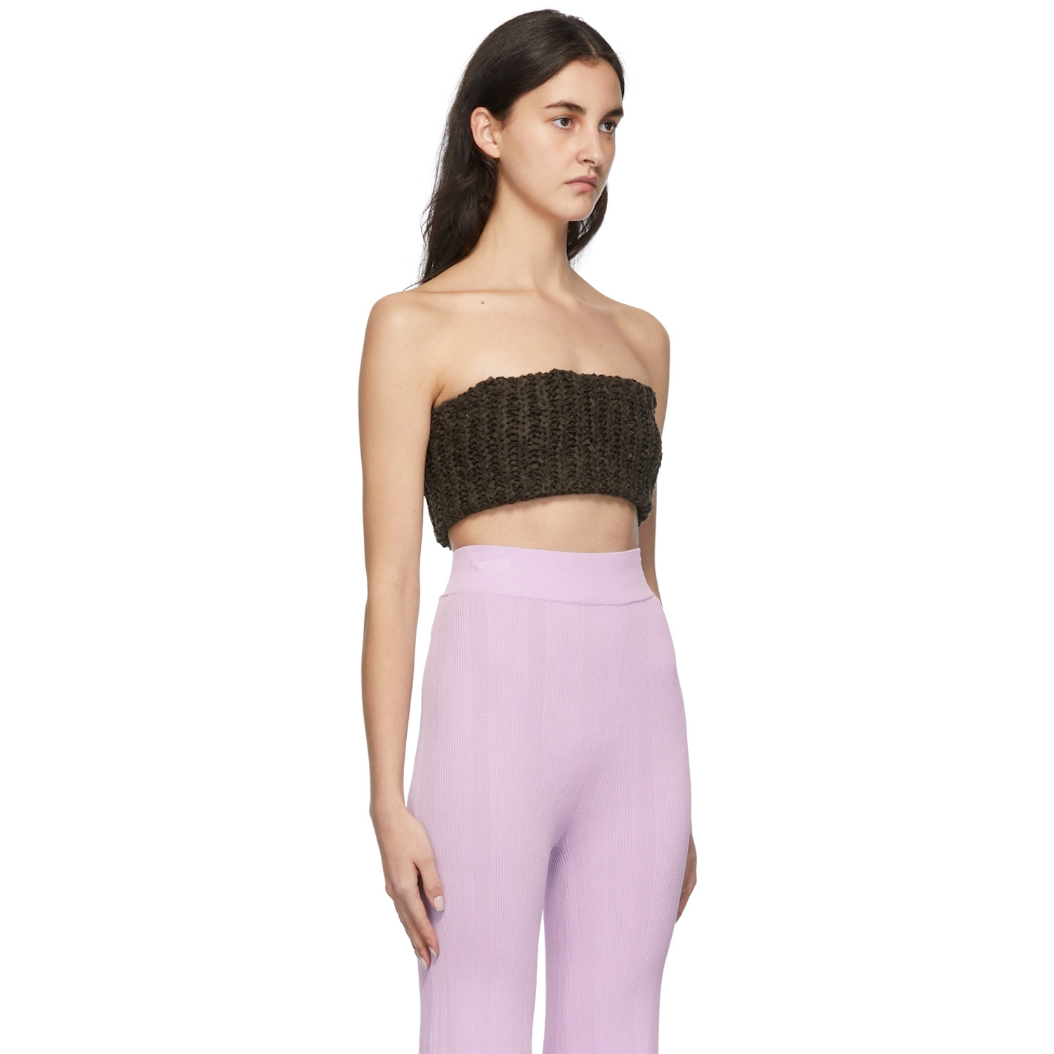  Remain Birger Christensen Brown Miana Tube Top 