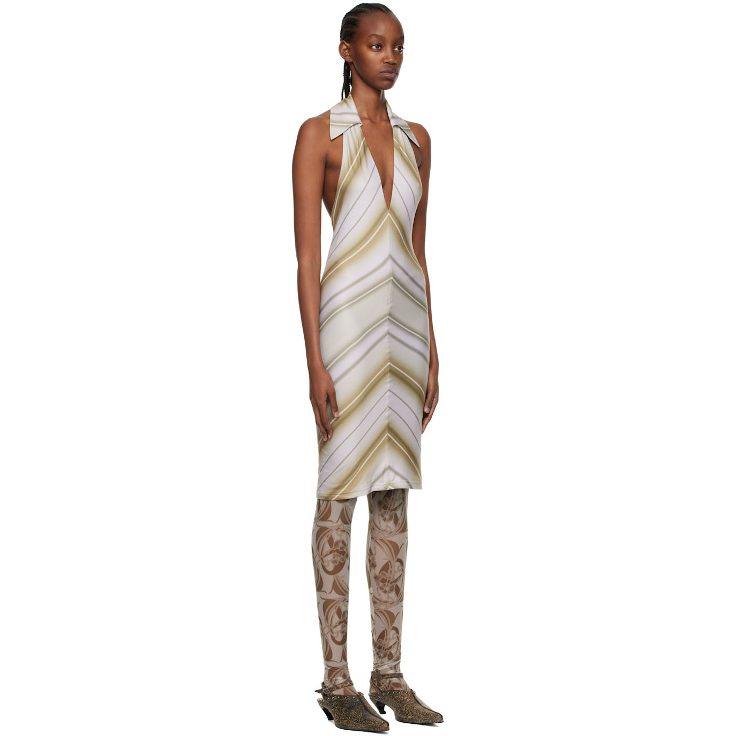 Anne Isabella Green Recycled Polyethylene Mini Dress 