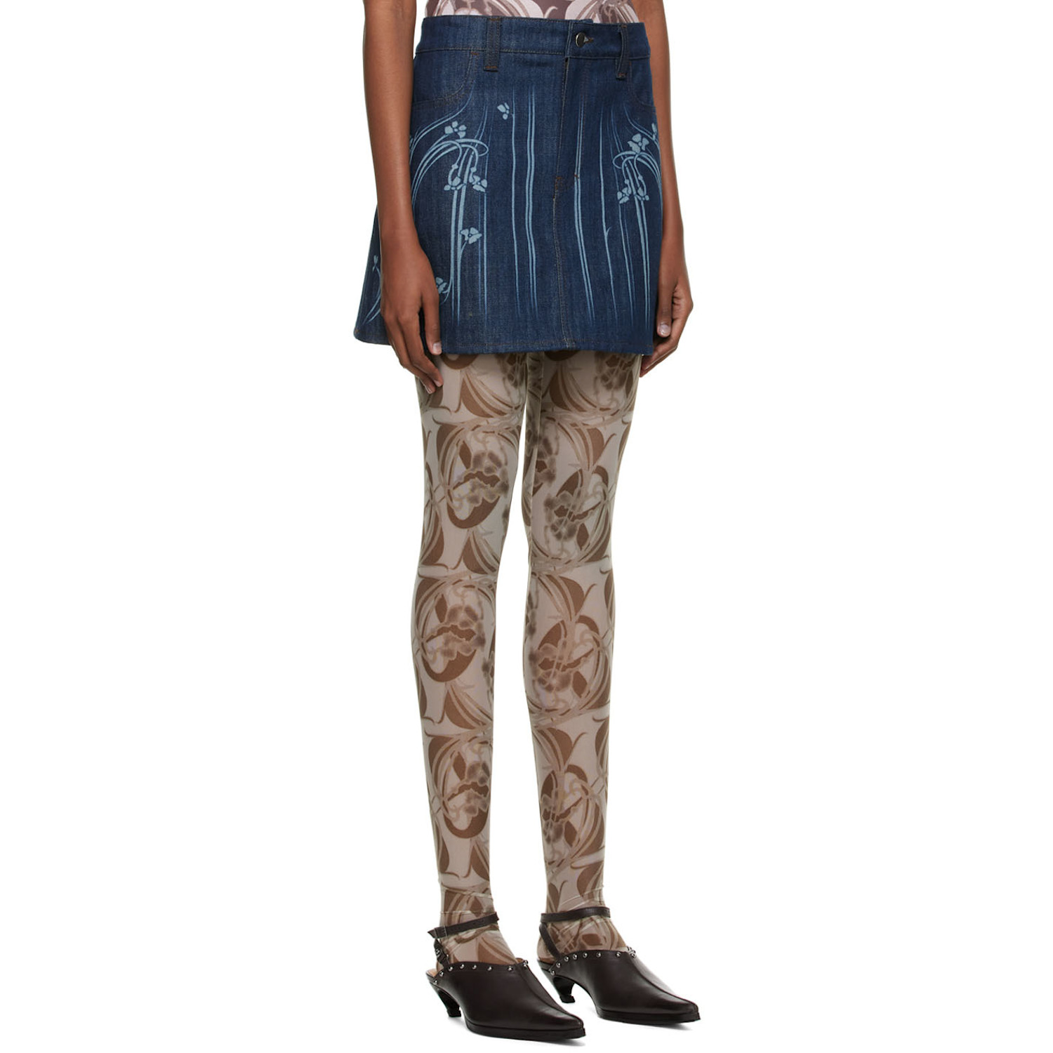  Anne Isabella Blue Denim Mini Skirt 