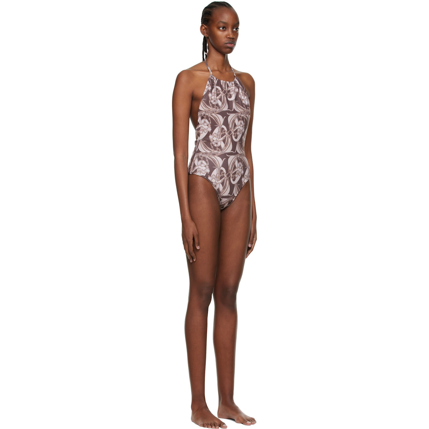  Anne Isabella Ssense Exclusive Brown One-piece Swimsuit 