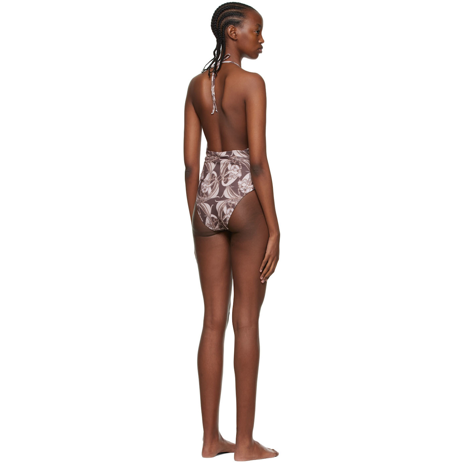  Anne Isabella Ssense Exclusive Brown One-piece Swimsuit 