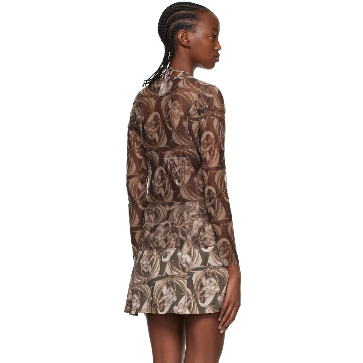 Anne Isabella Brown Recycled Polyethylene Blouse 