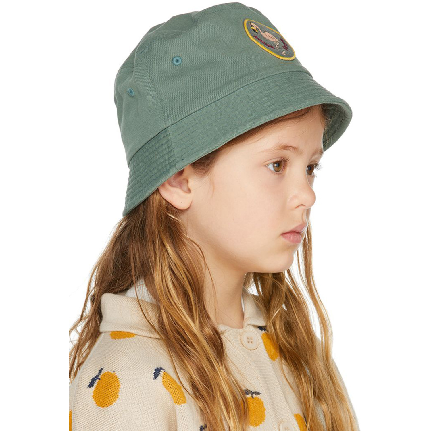  Jellymallow Kids Khaki Flamingo Bucket Hat 