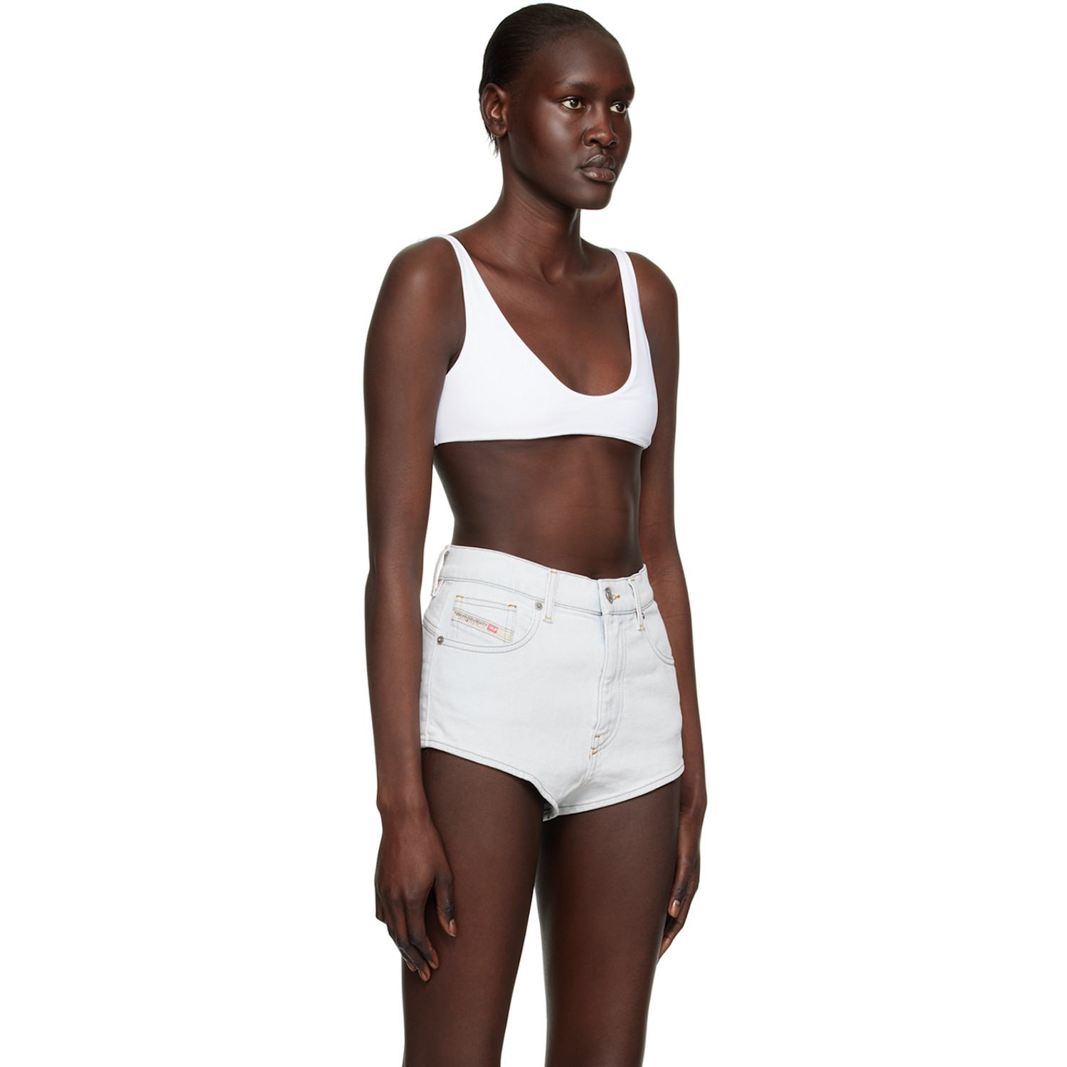  Diesel White Taratwist Bikini Top 