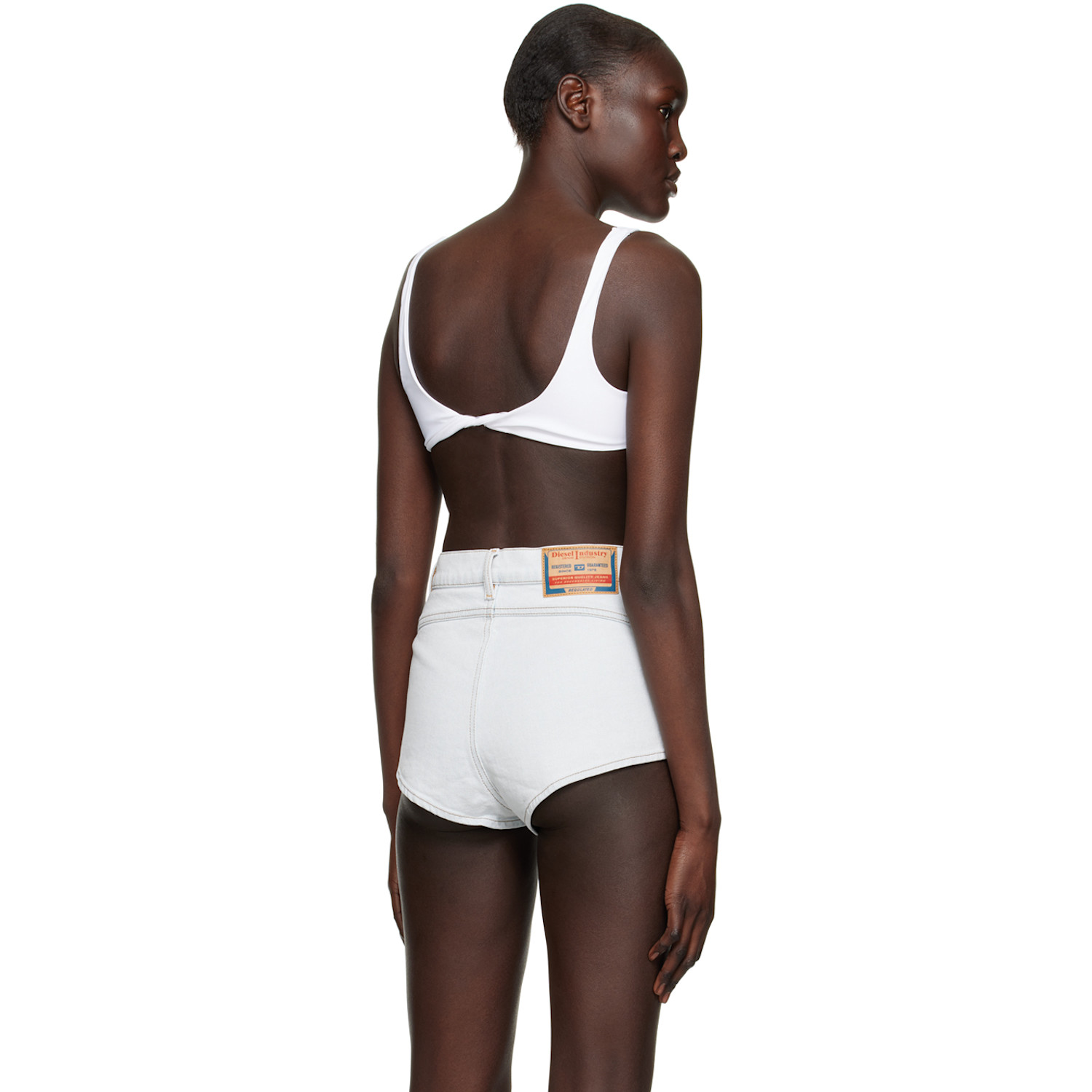  Diesel White Taratwist Bikini Top 