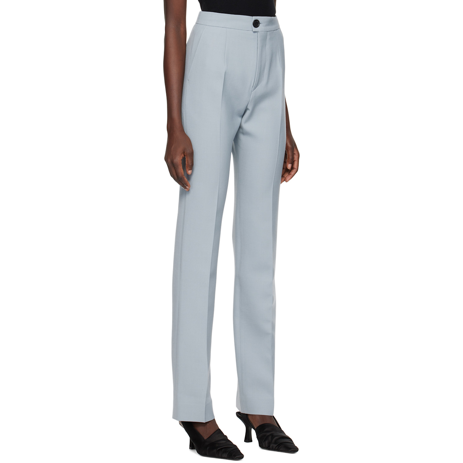  Kwaidan Editions Gray Slim Leg Trousers 
